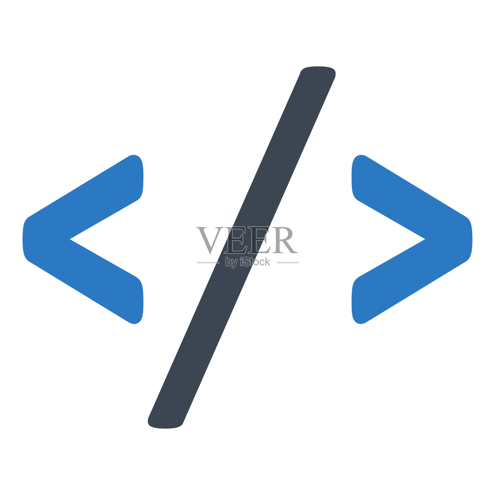 Html代码图标。插画图片素材