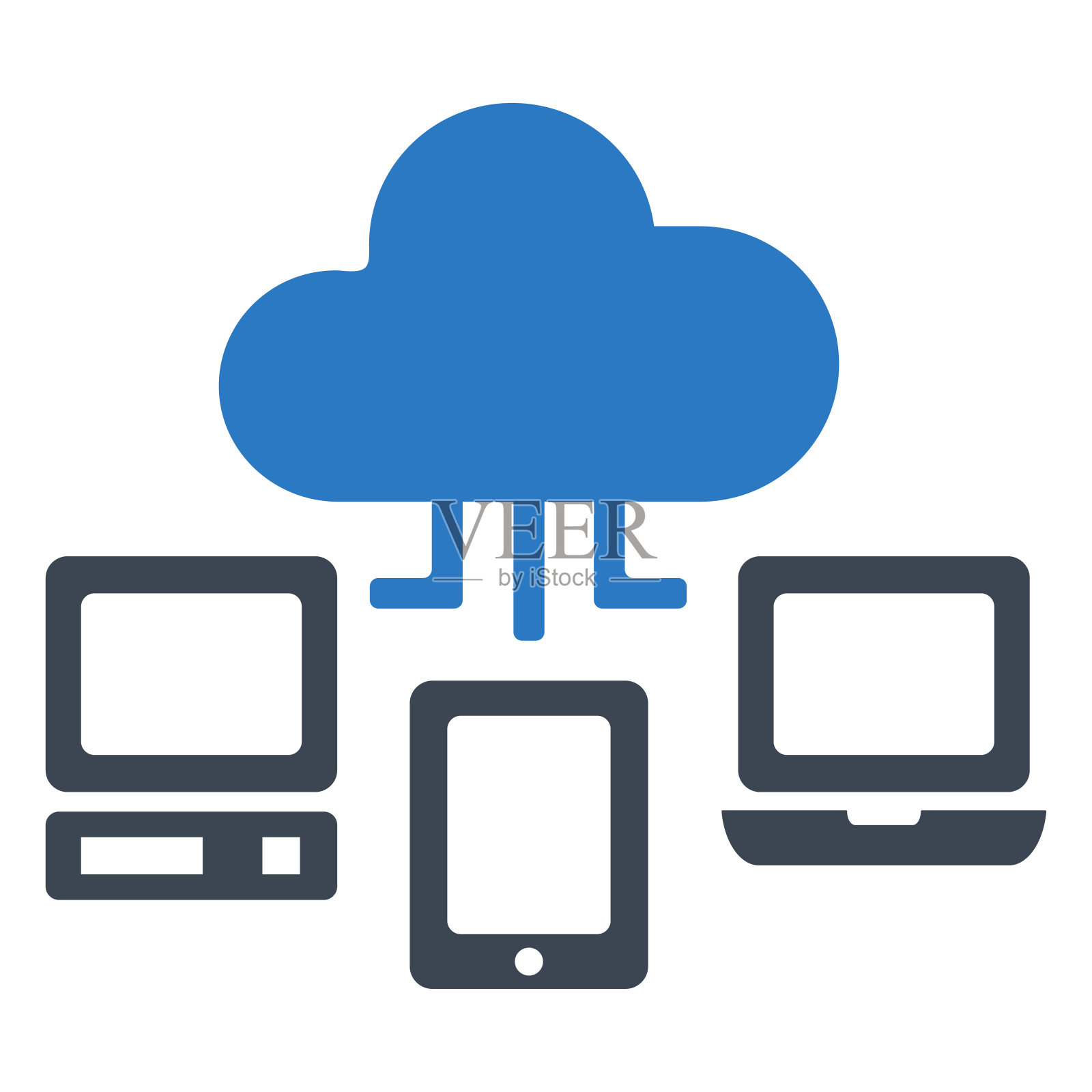 网络连接图标。插画图片素材