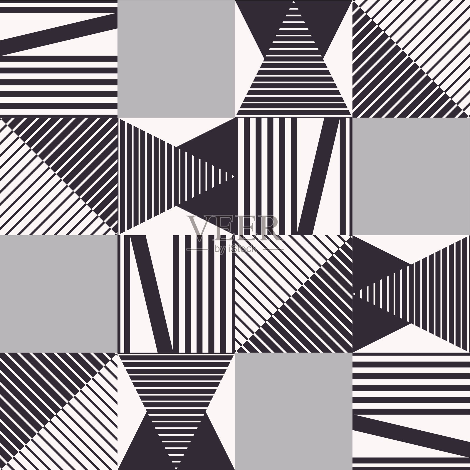 新几何单色图案插画图片素材