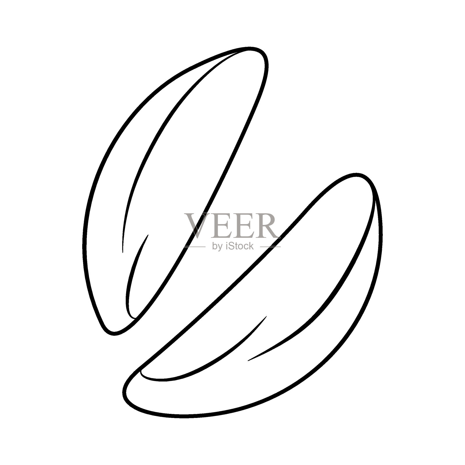 巴西胡桃木剪影，图标。矢量线性插图孤立在一个白色背景的网站设计产品，应用程序，印刷插画图片素材