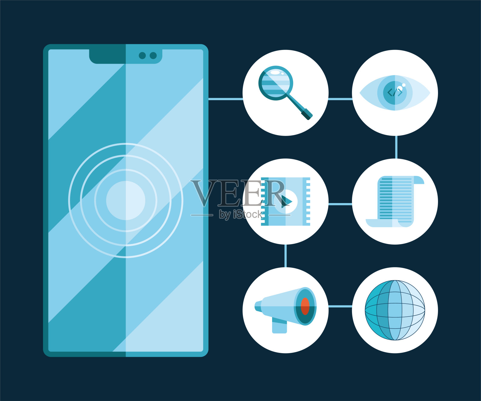 智能手机开发设计插画图片素材