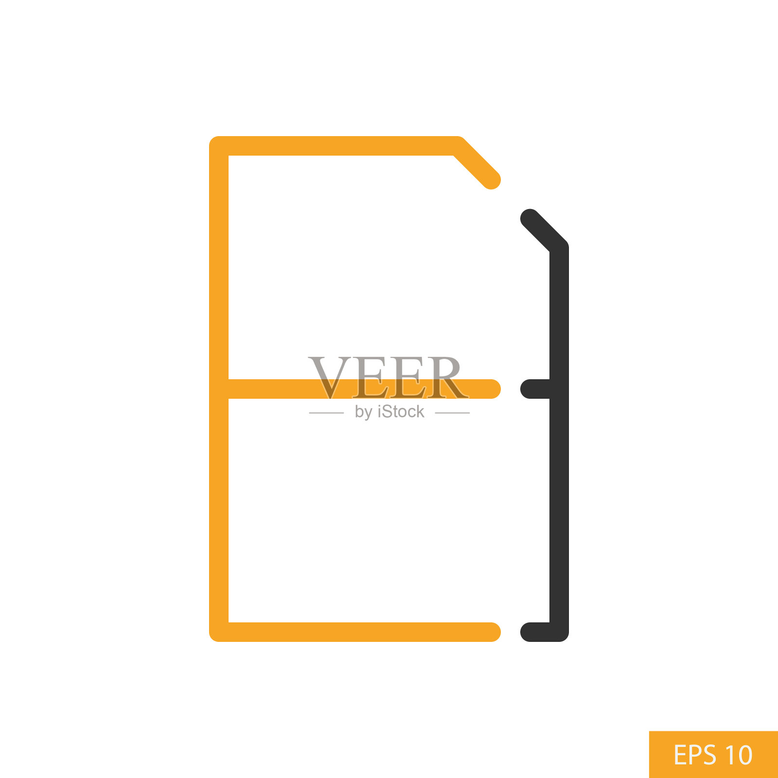 eSIM或嵌入式SIM矢量图标在直线风格设计的网站设计，应用程序，UI，孤立在白色背景。可编辑的中风。EPS 10矢量插图。插画图片素材