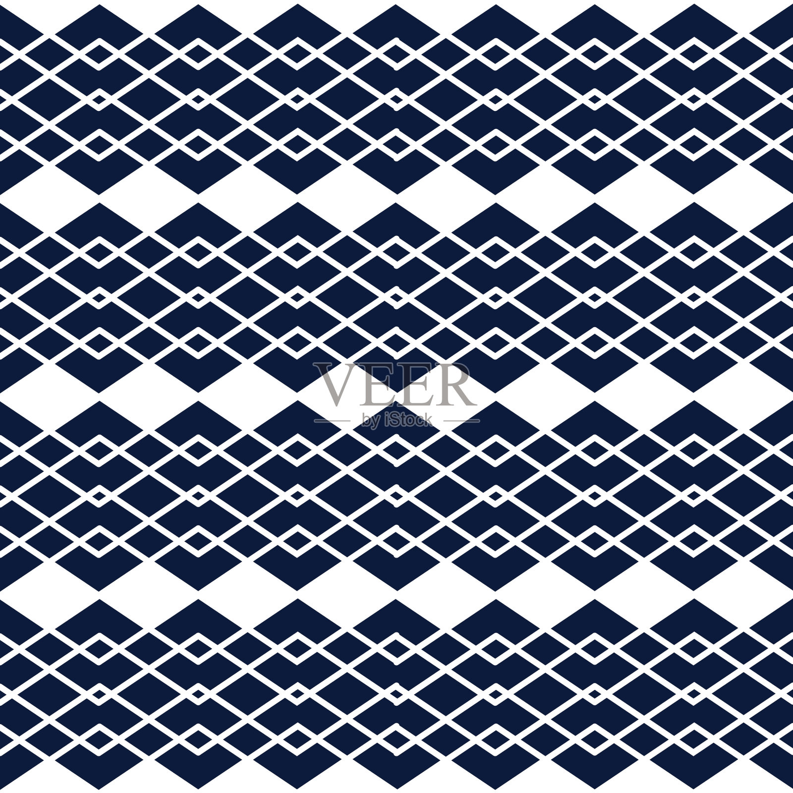 无缝几何图案与菱形插画图片素材