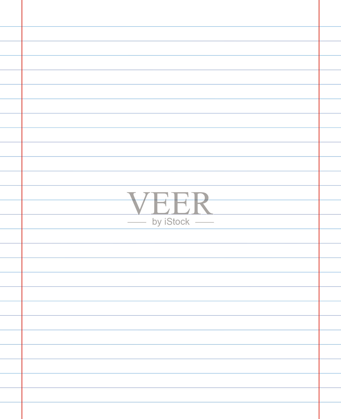 方格纸。摘要条纹背景与彩色水平线。学校的几何图案，墙纸，纹理，笔记本。衬纸空白孤立在透明背景上插画图片素材