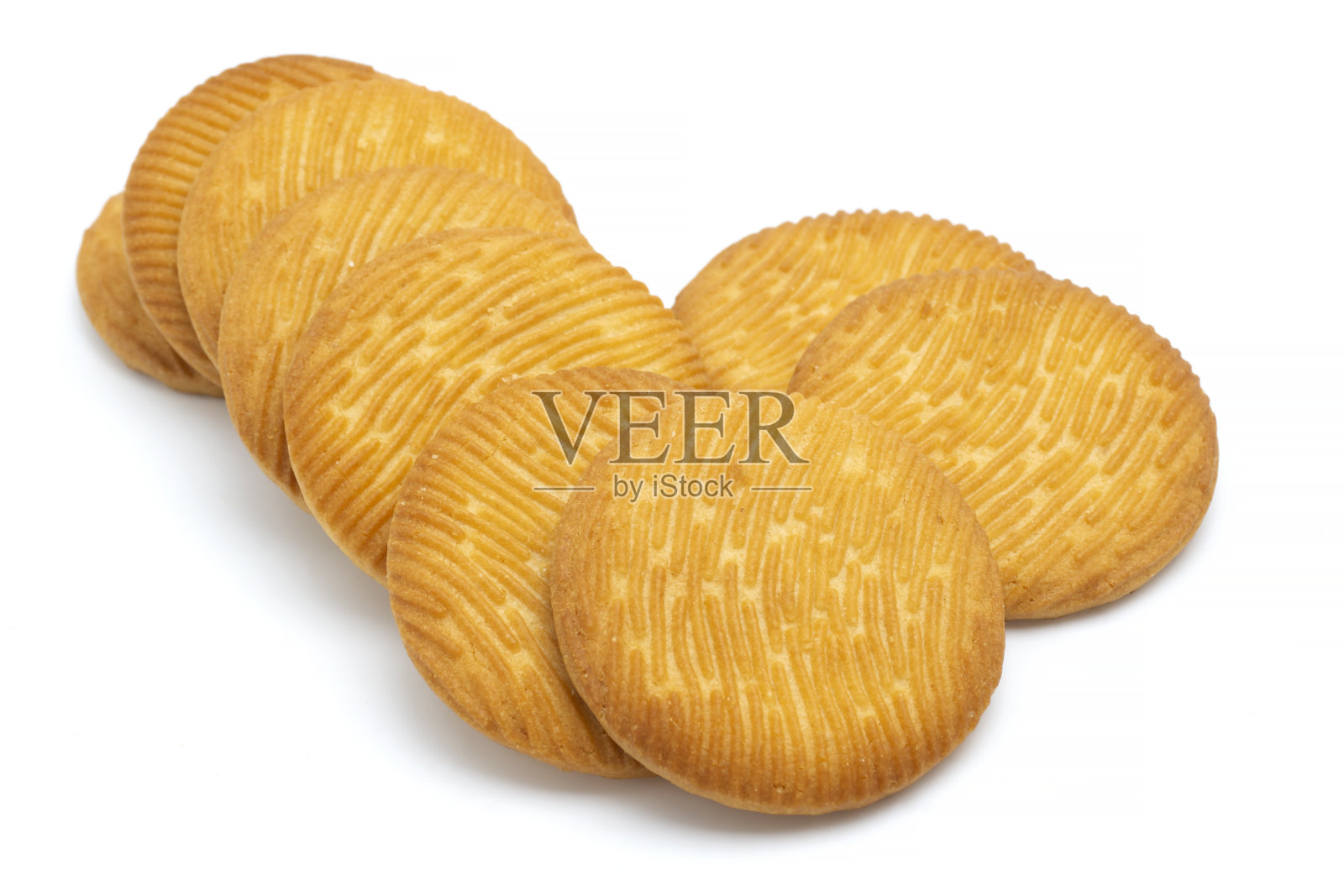 白色背景上的美味饼干。照片摄影图片