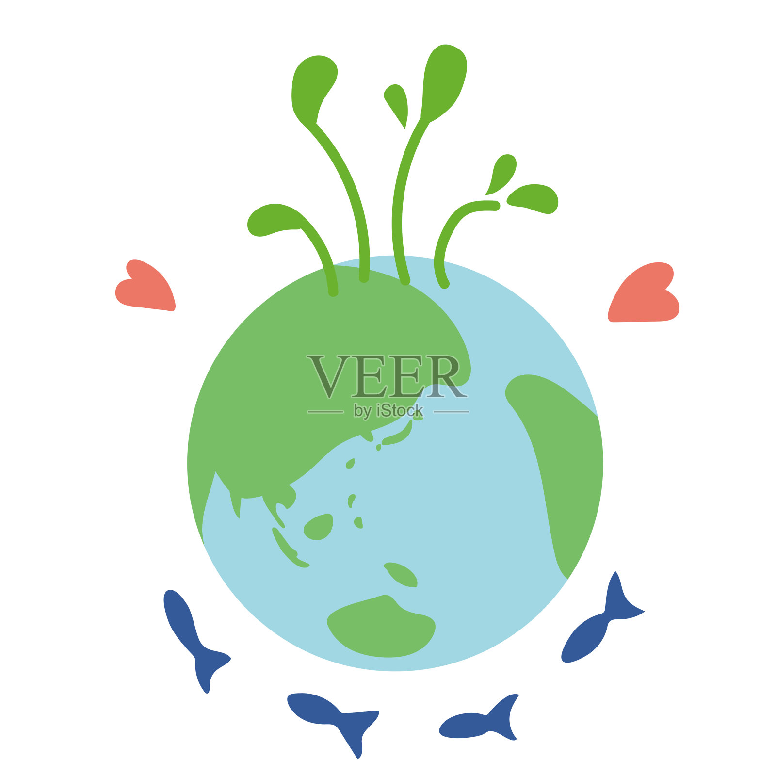 地球插画图片素材