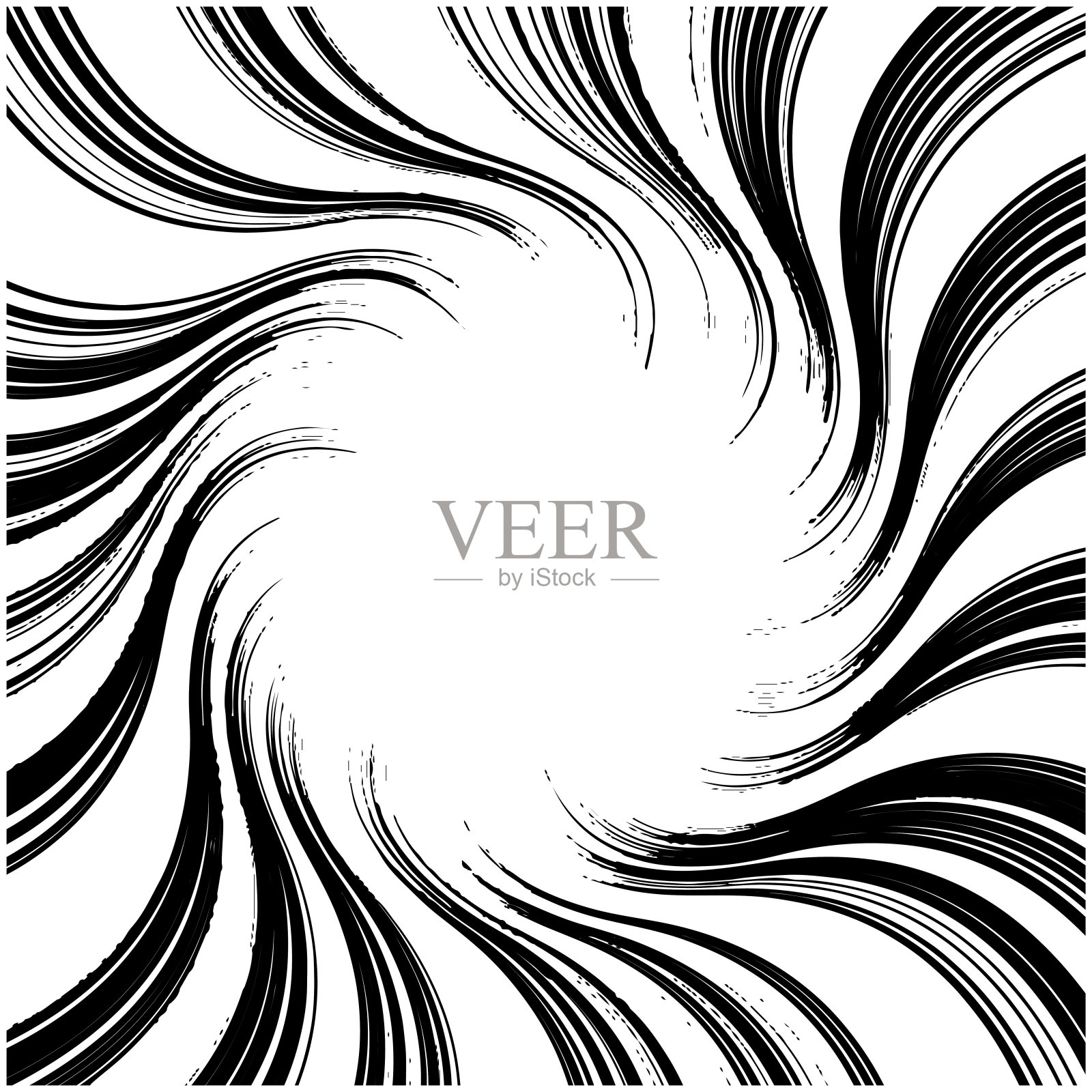 单色集中线插画图片素材