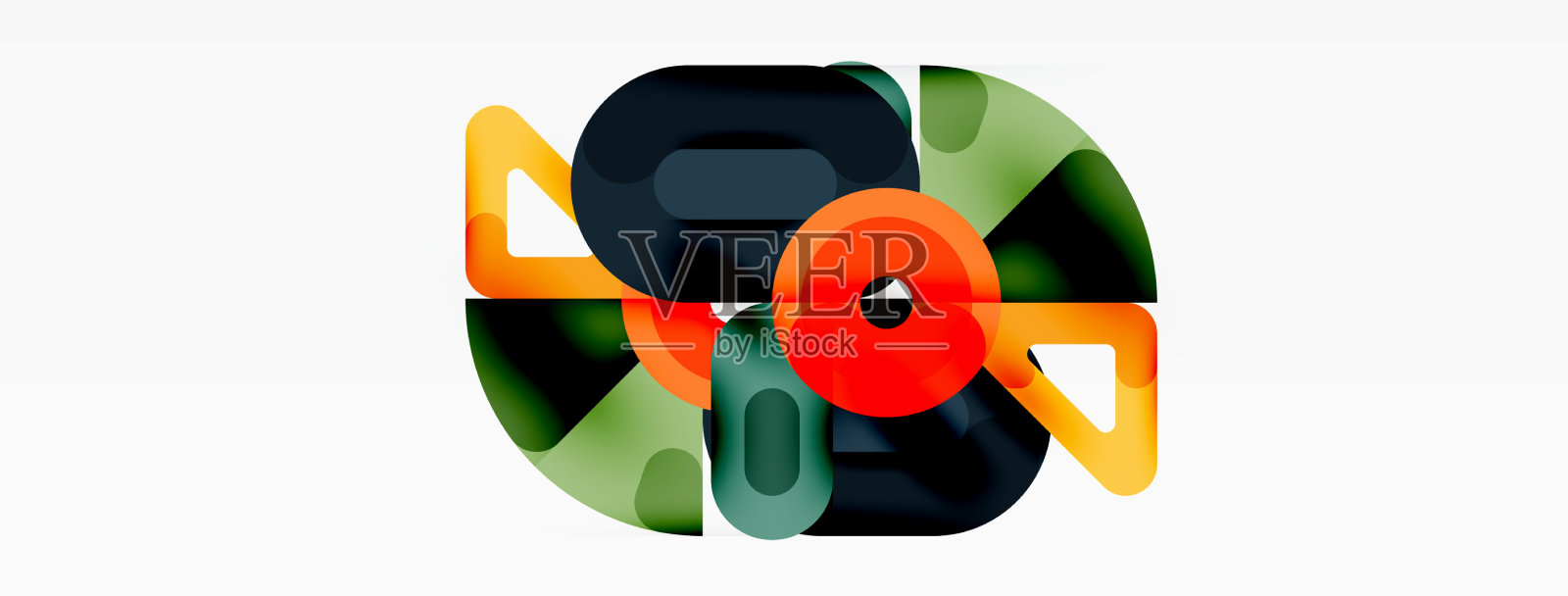 创意几何壁纸圈线插画图片素材