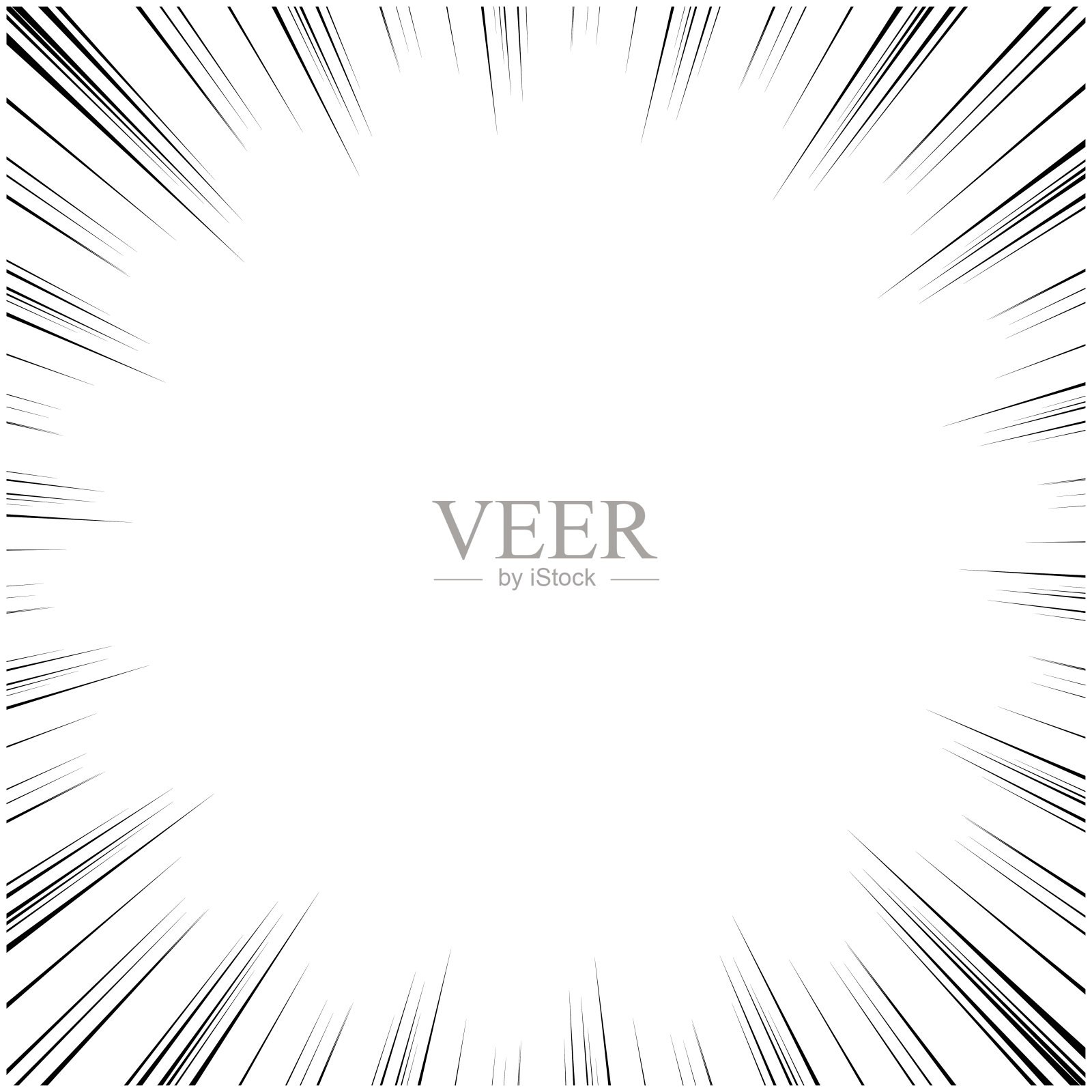 单色集中线插画图片素材