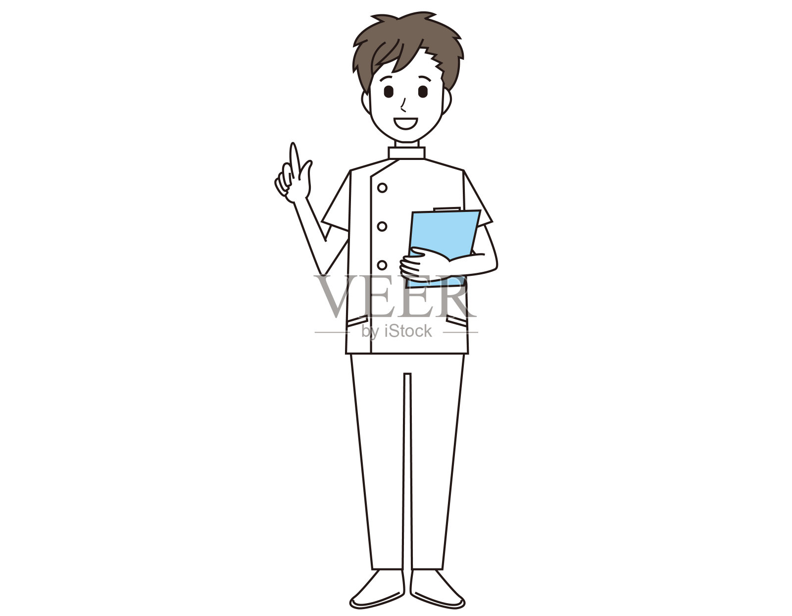 男护士。卫生保健工作者。矢量插图。插画图片素材