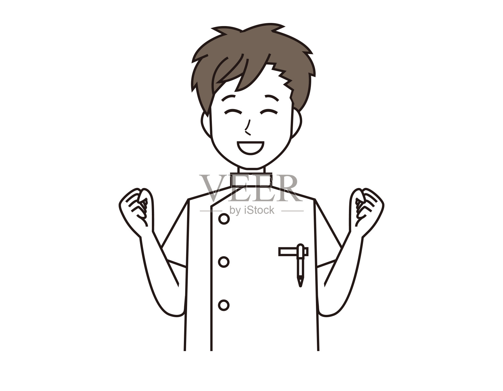 男护士。卫生保健工作者。矢量插图。插画图片素材