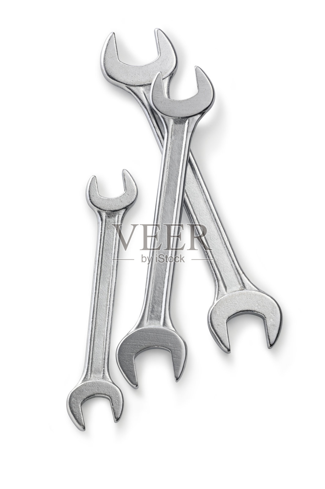 组合扳手孤立在白色背景上。照片摄影图片