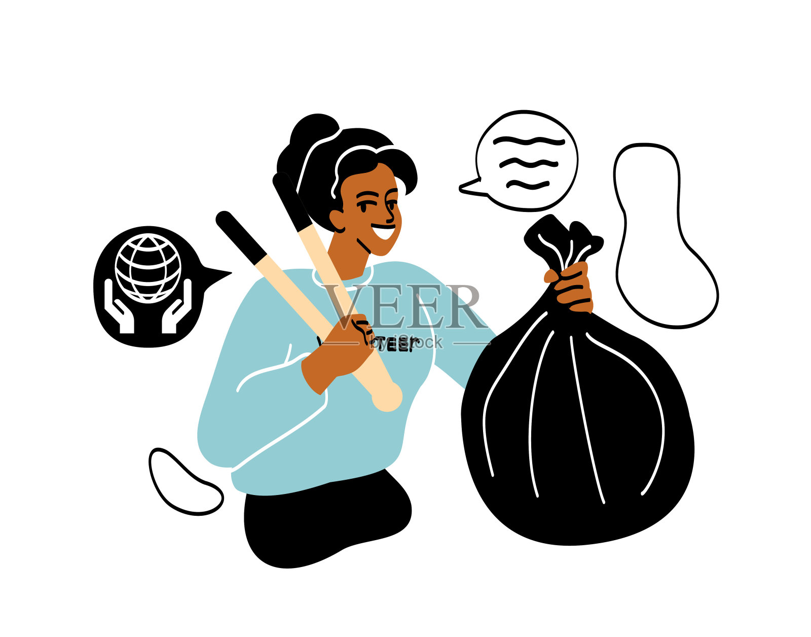 慈善与捐赠概念抽象插画图片素材