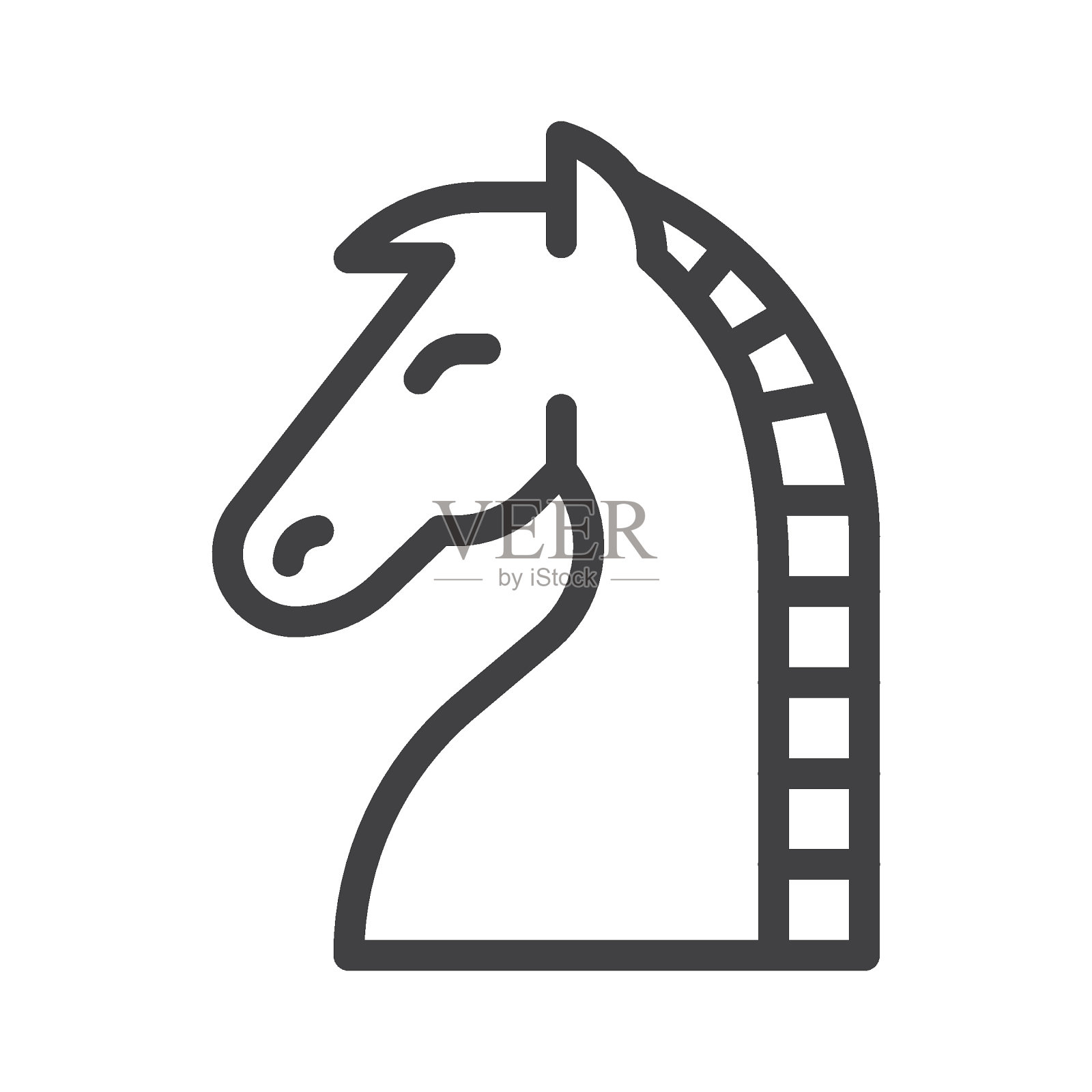 马棋线图标插画图片素材