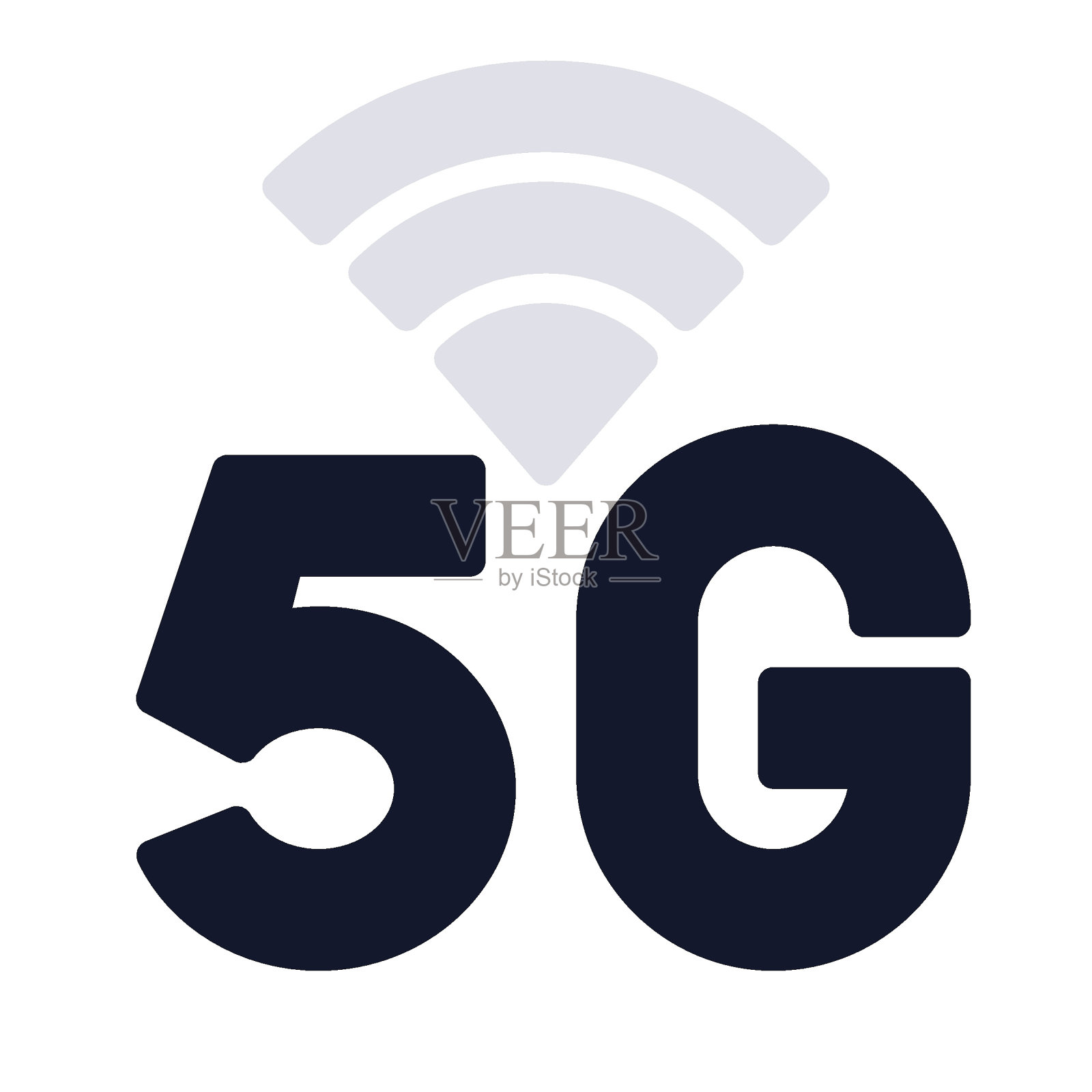 5G网络连接平面图标插画图片素材