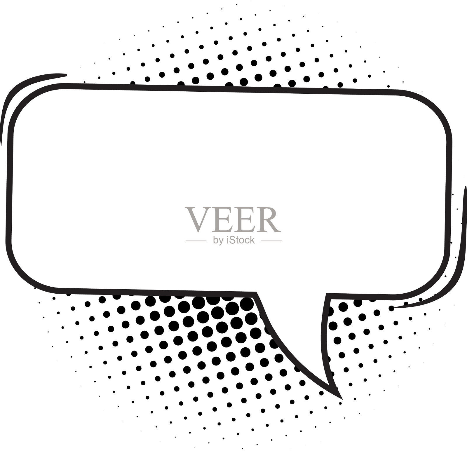 空白演讲气球漫画文本框架模板插画图片素材