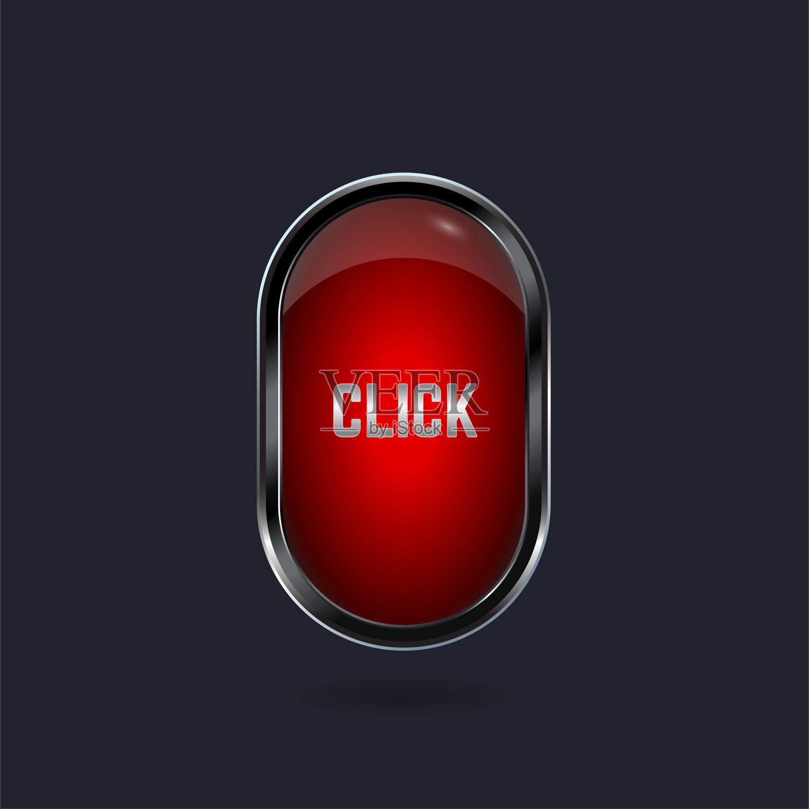 一个高级红色水晶按钮在黑暗的背景，横幅，红色选项，按钮，矢量设计设计元素图片