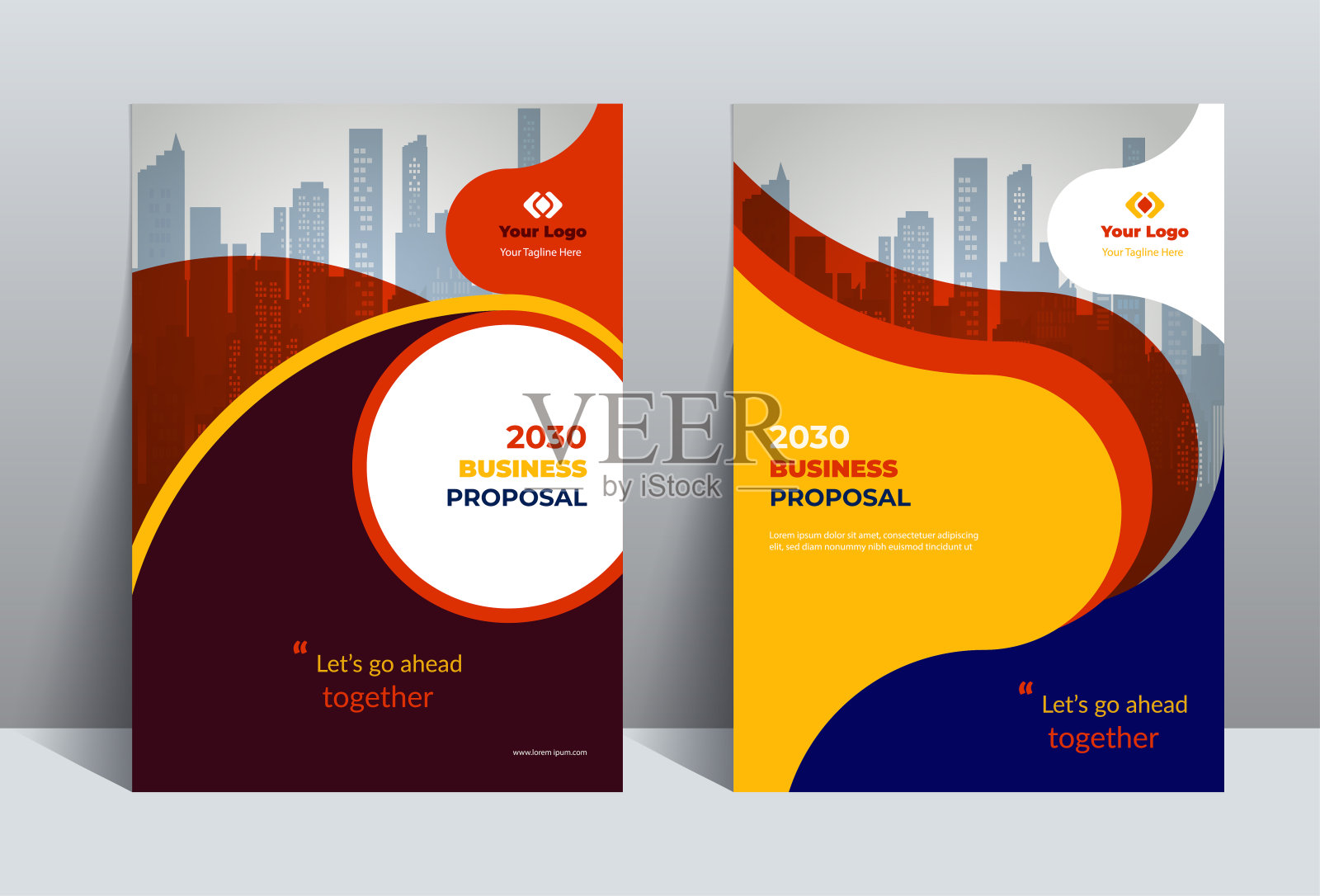 商业计划书封面设计模板适用于多用途项目设计模板素材