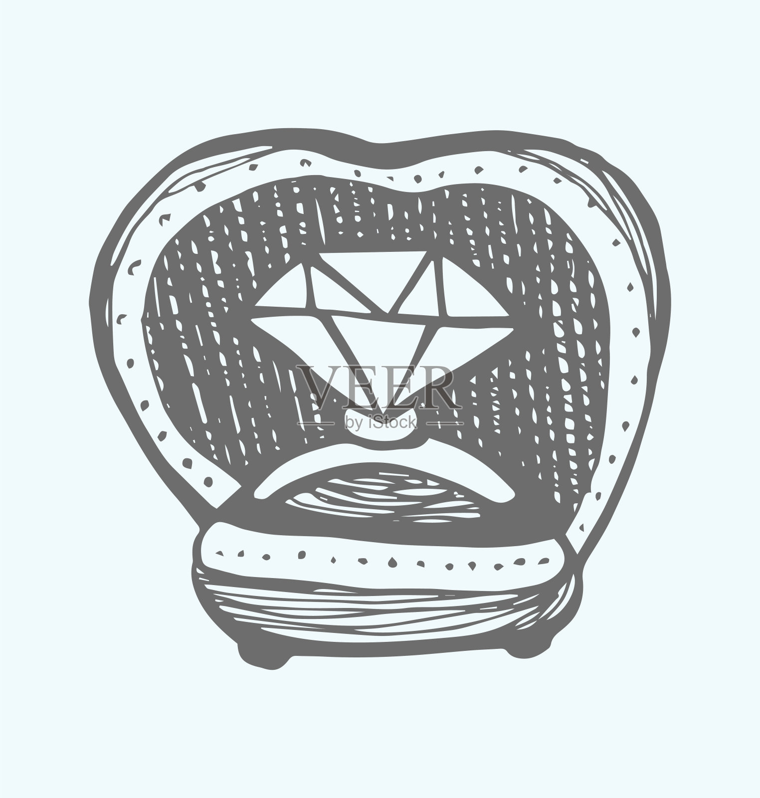 盒子里的钻戒。插画图片素材