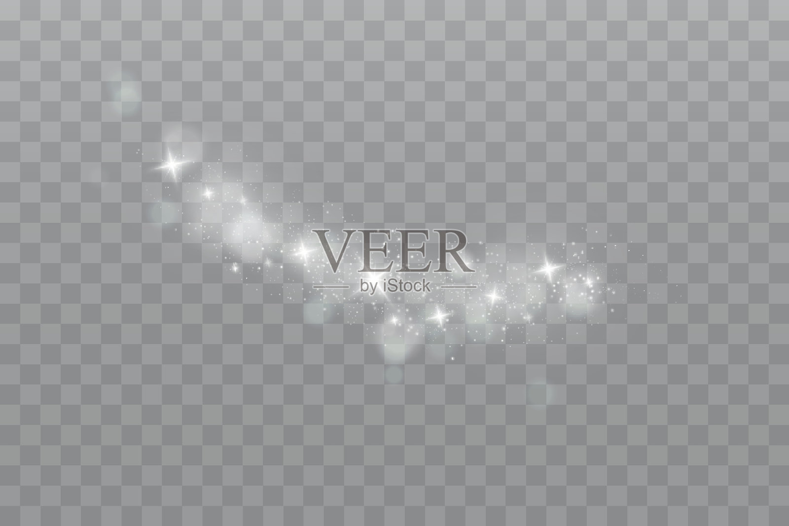 光的效果。背景闪闪发光的粒子。闪闪发光的精灵尘粒。节日金色的发光背景与彩灯。插画图片素材