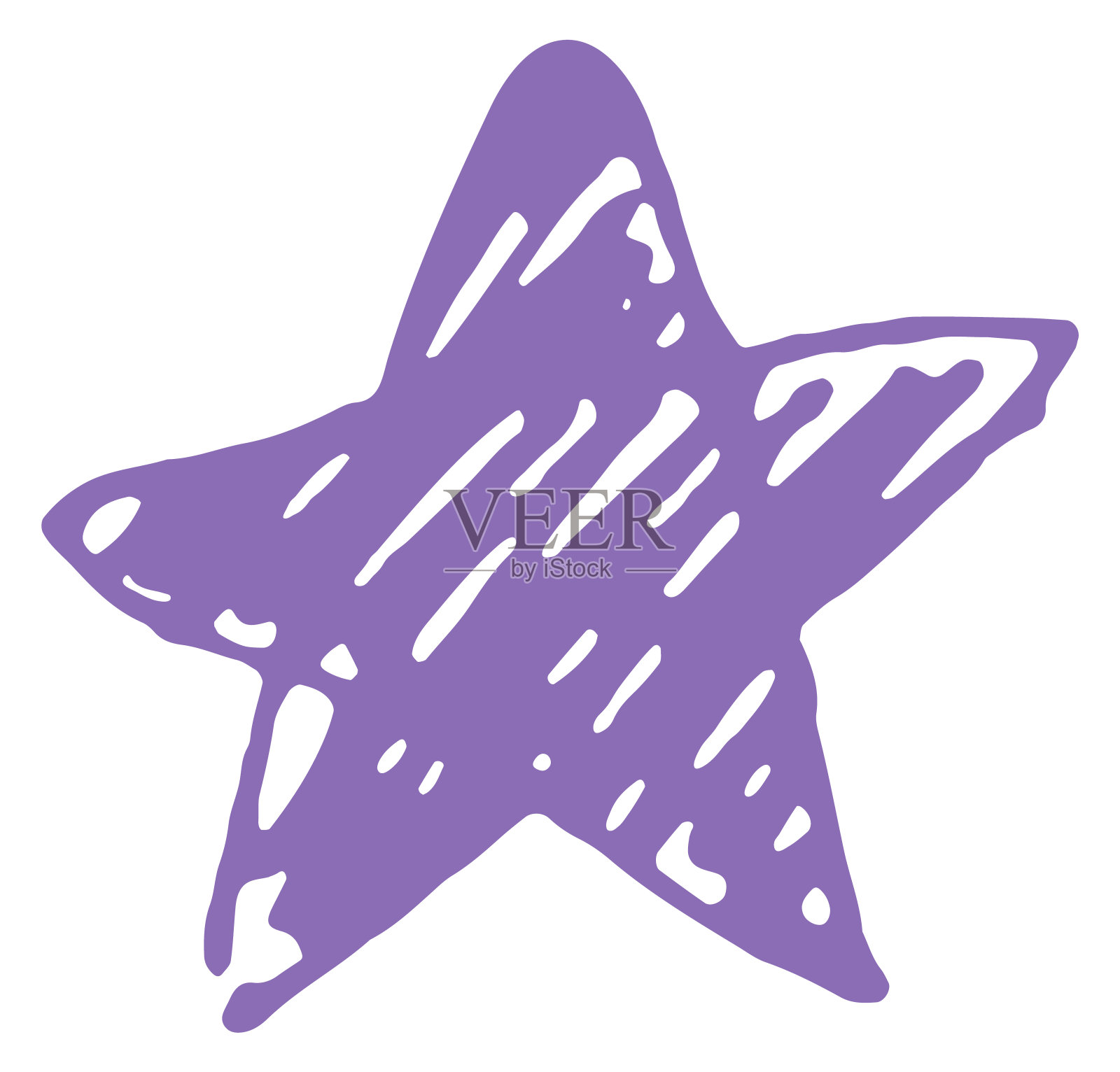 明星草图。装饰元素的素描插画图片素材