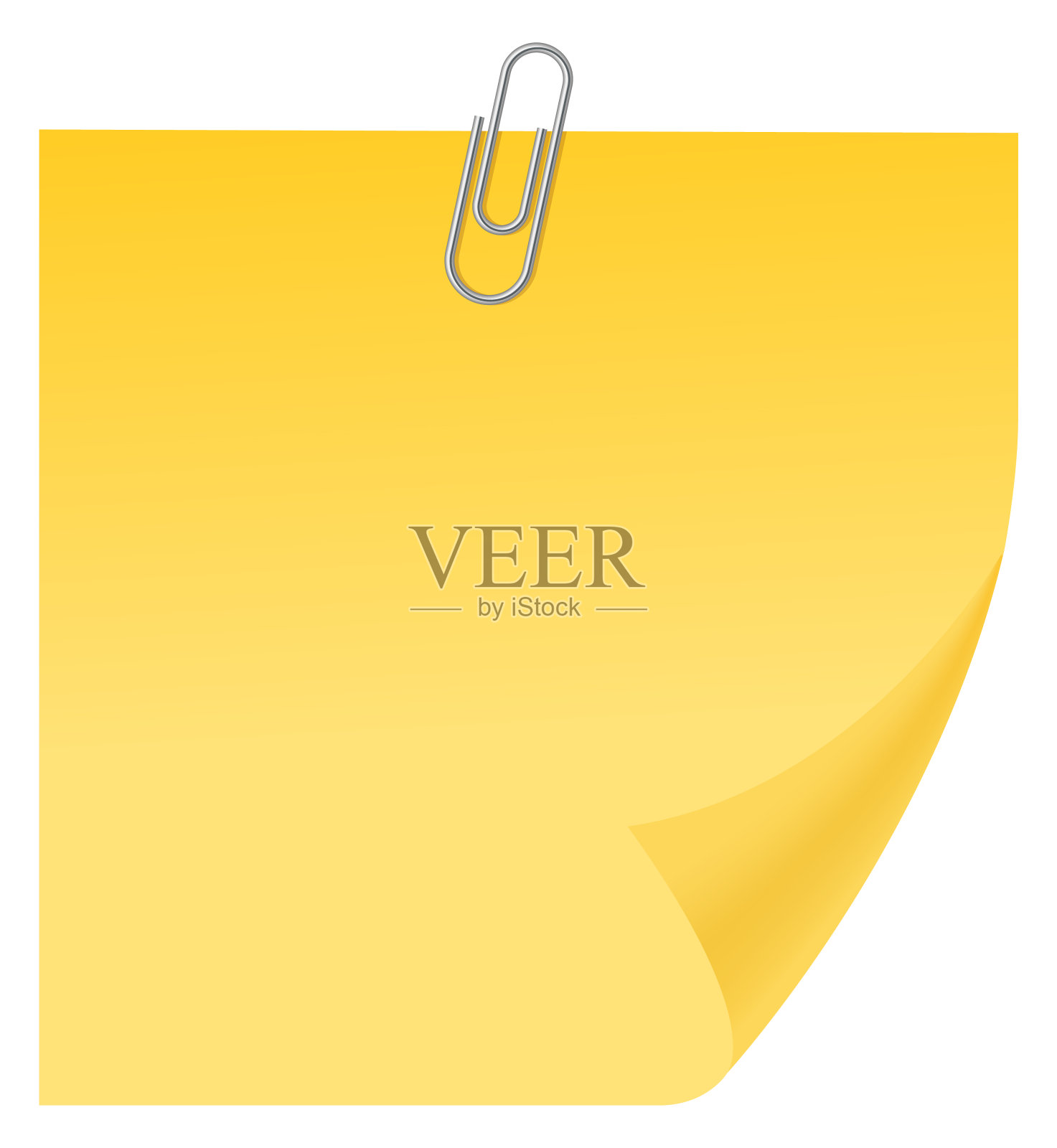 带回形针的便签。提醒人们注意紧固件插画图片素材