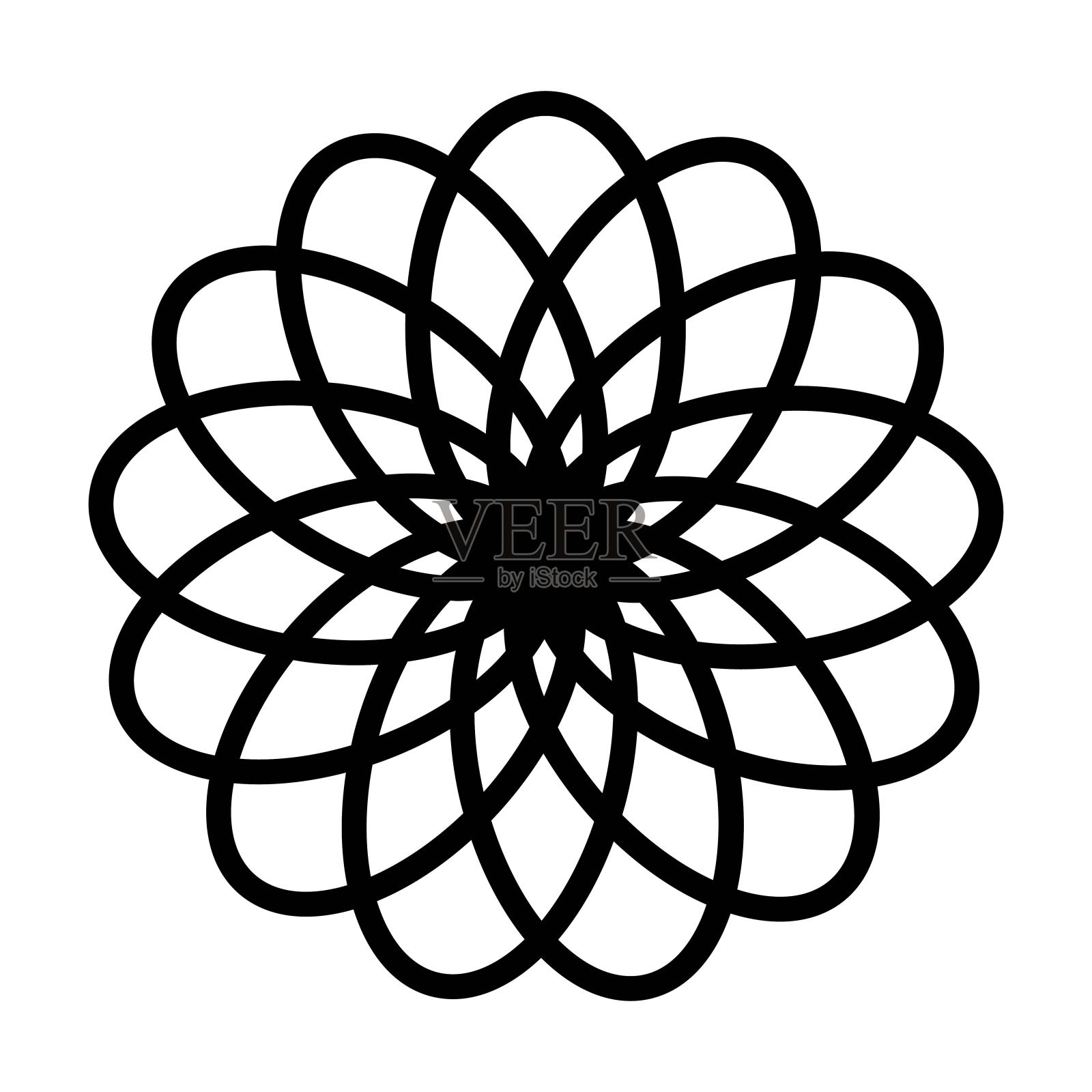 花图标矢量符号为自然插画图片素材