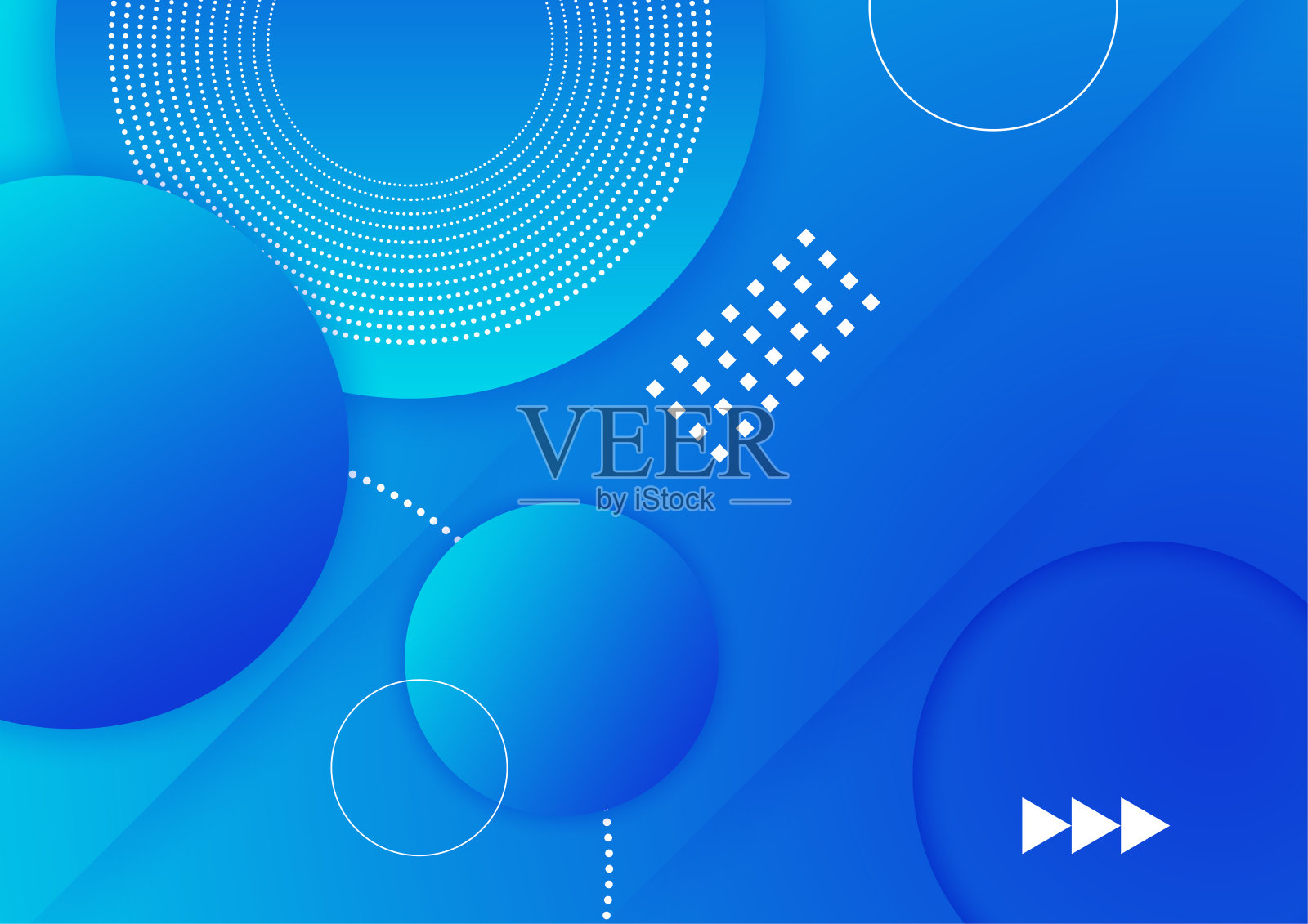 现代抽象蓝色彩色几何封面设计背景插画图片素材