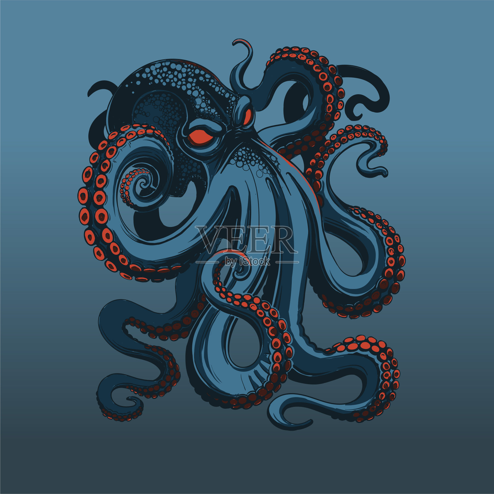 章鱼插画图片素材