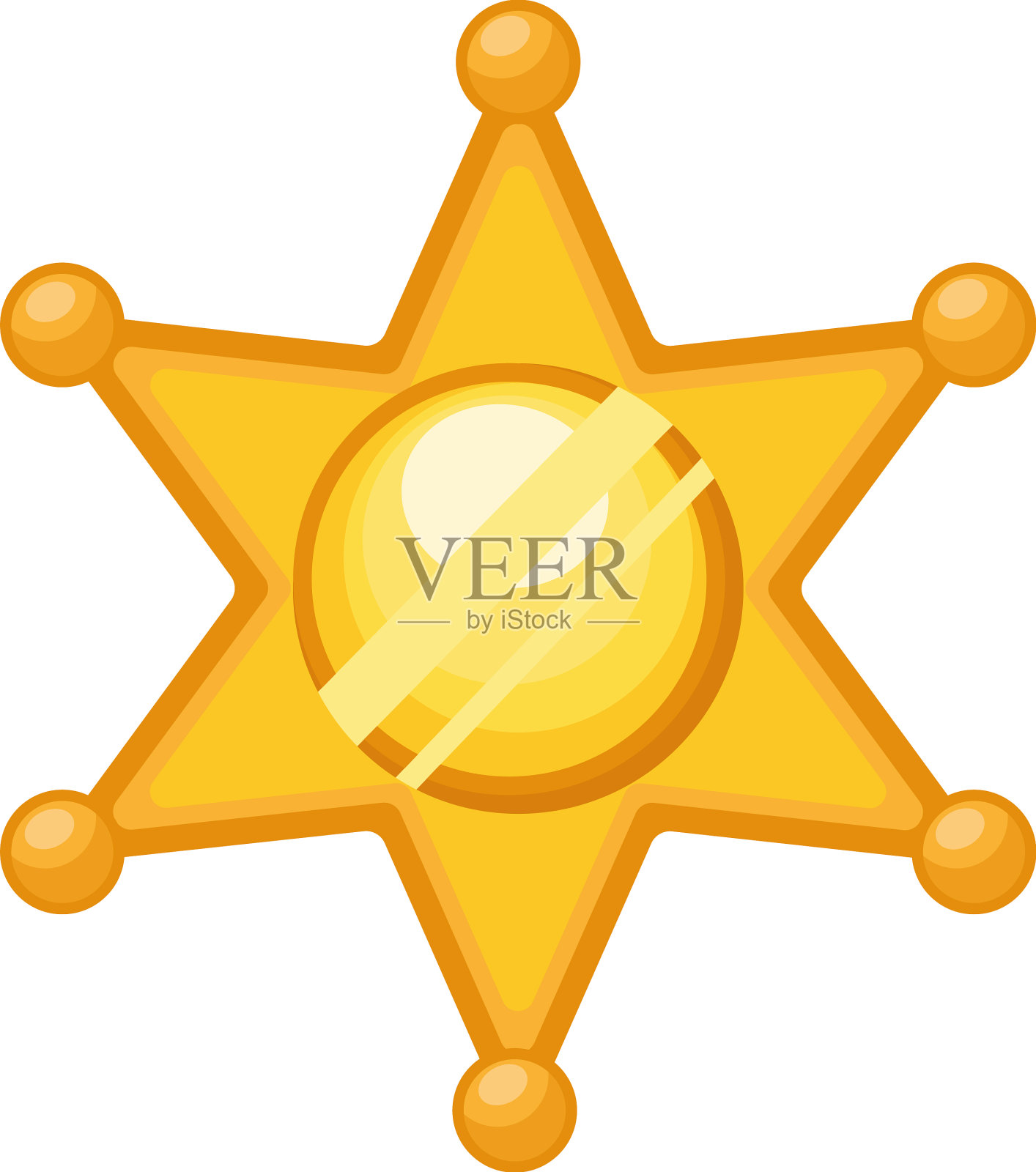 金警长星徽设计元素图片