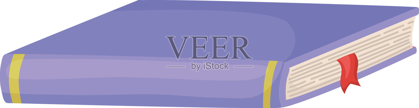 紫色的书设计插画图片素材