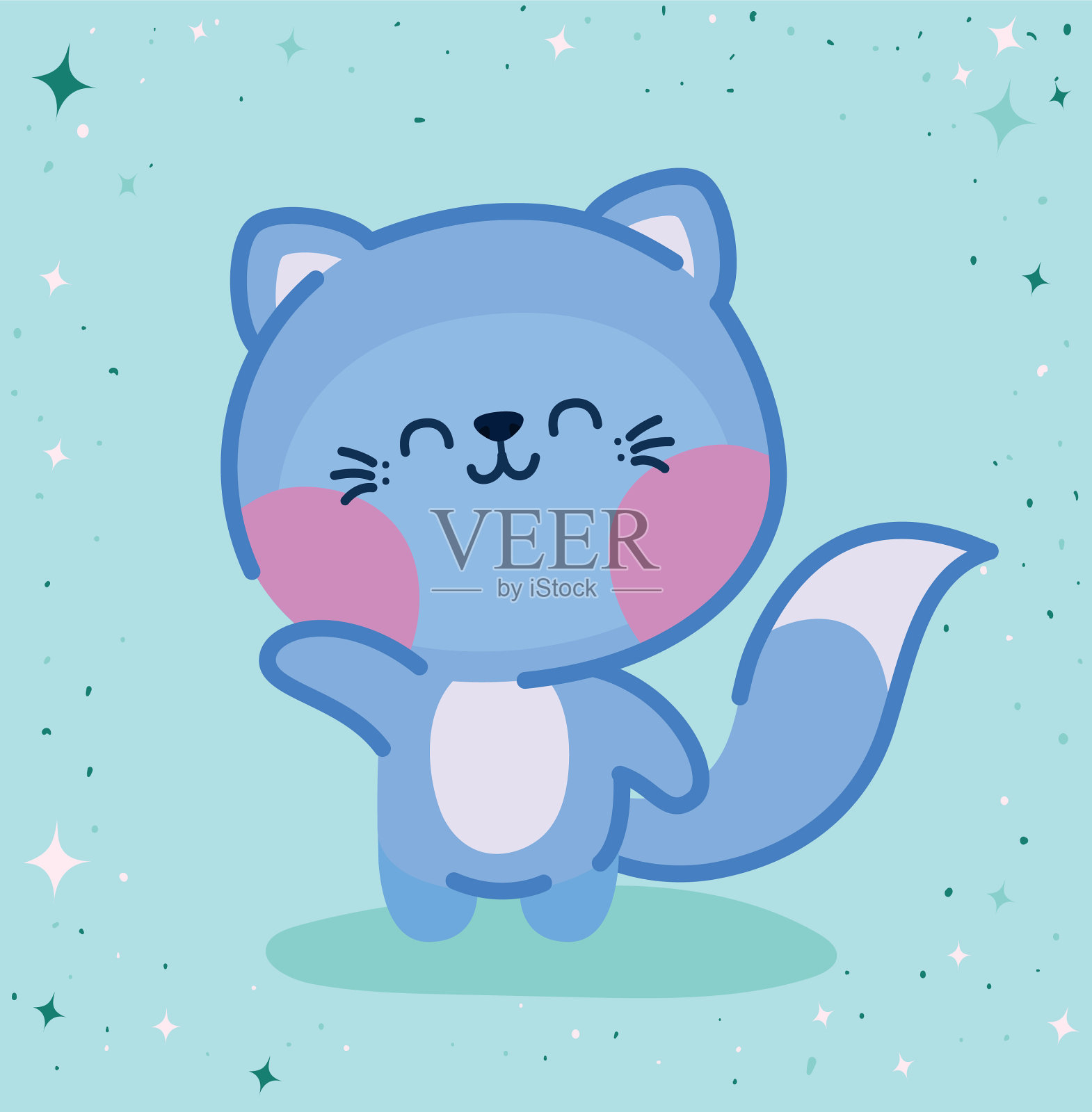 快乐猫海报插画图片素材