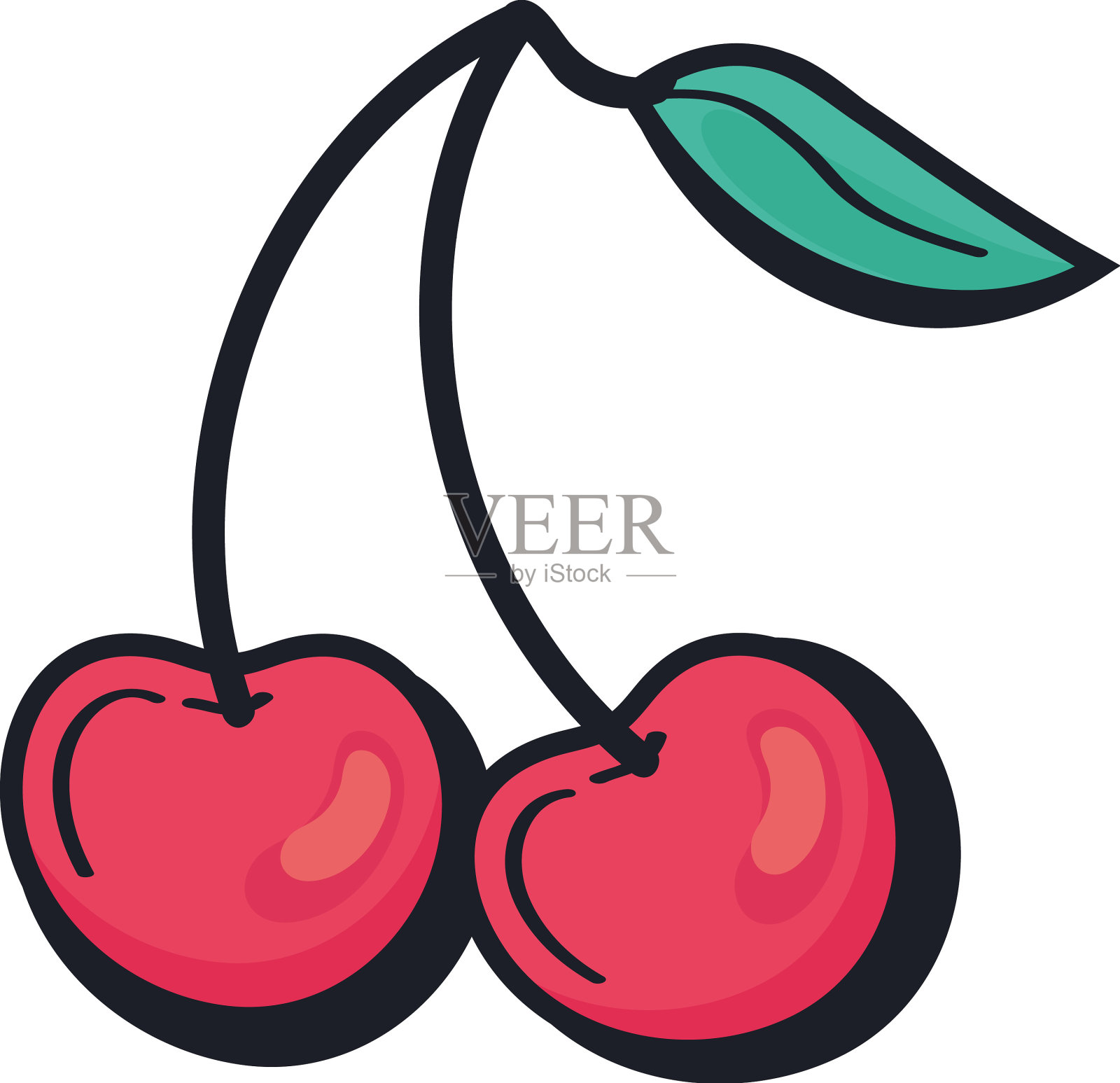 樱桃年代补丁设计元素图片