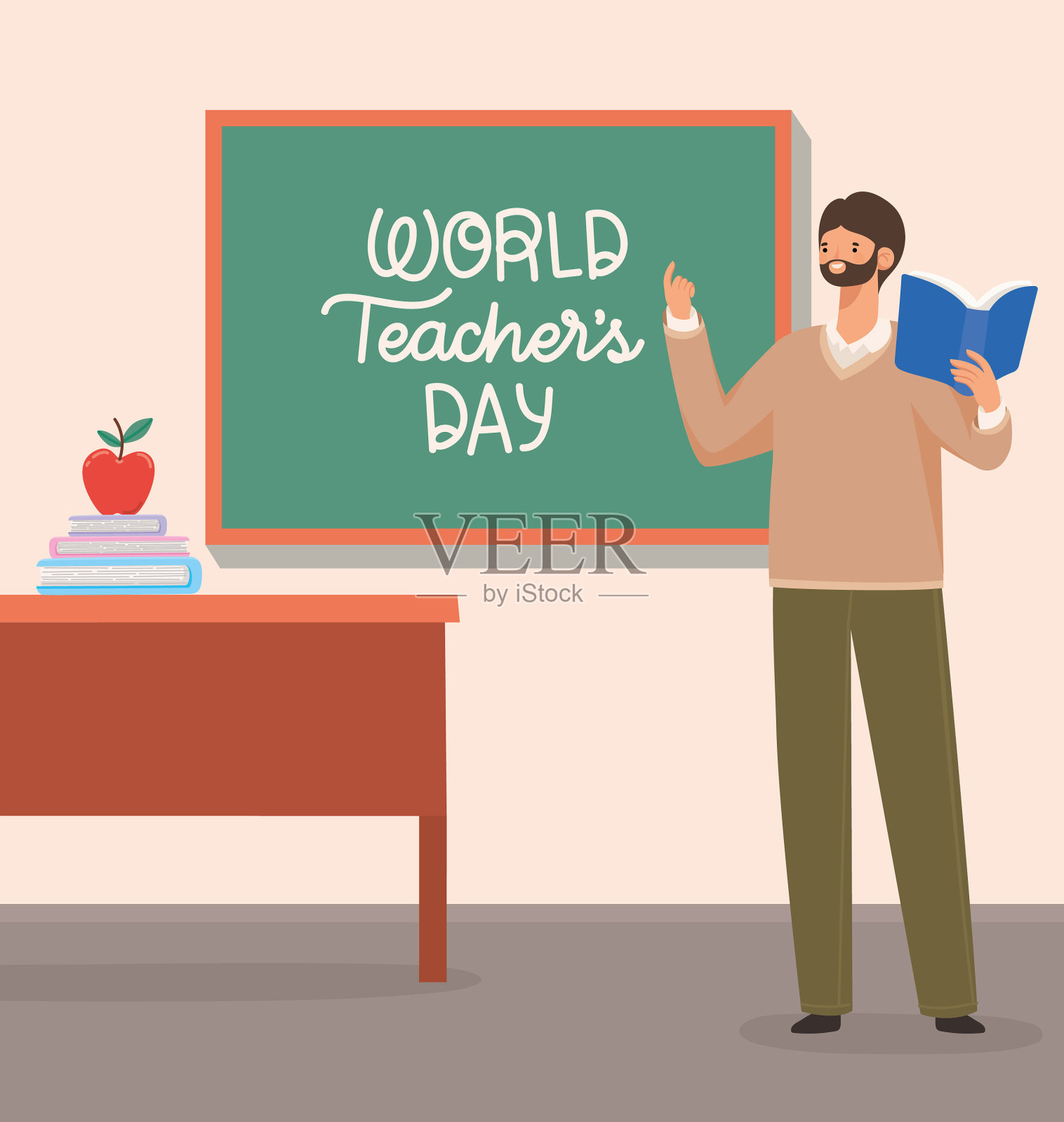 教师节快乐海报插画图片素材