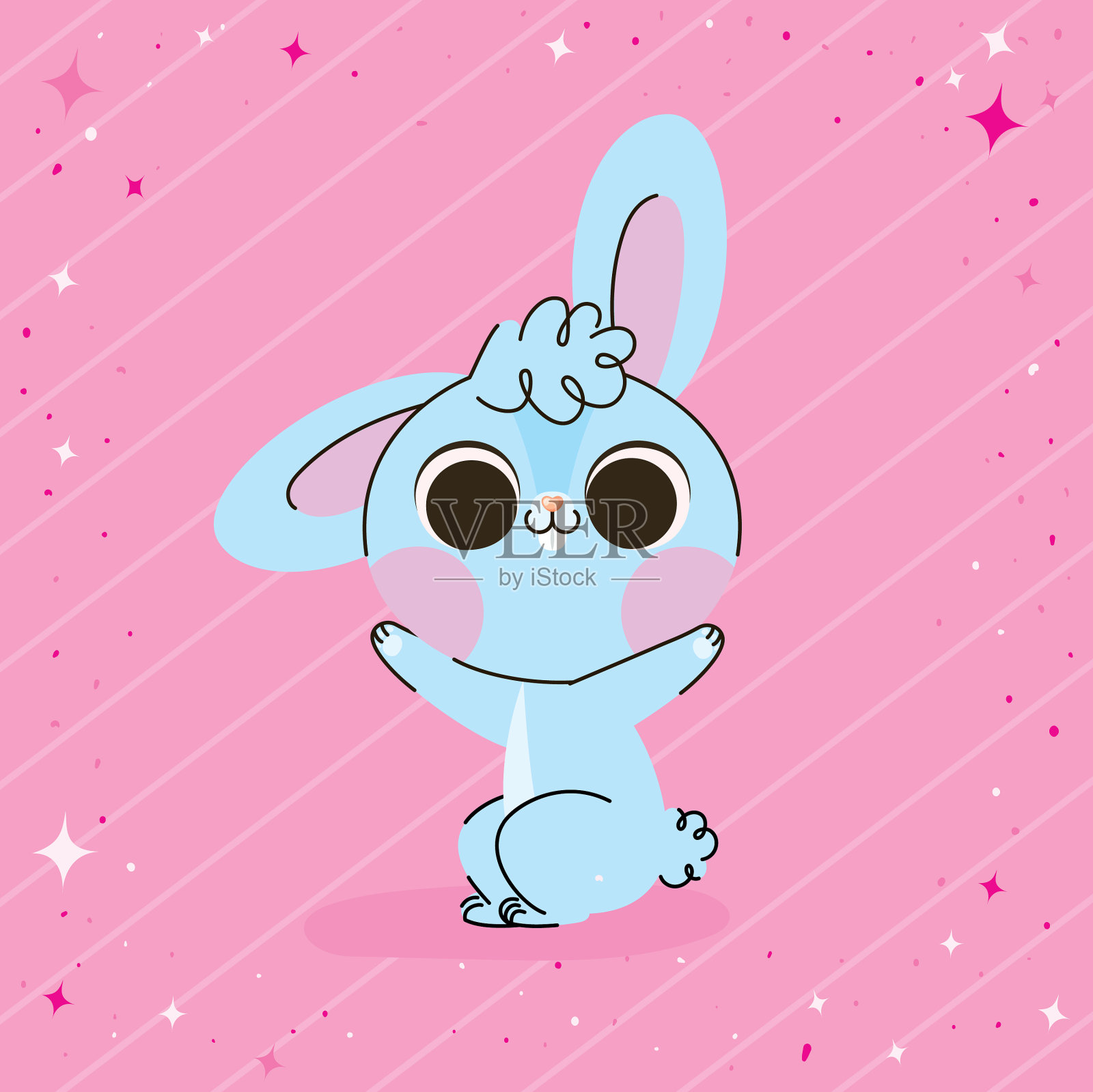 小兔子卡特尔插画图片素材