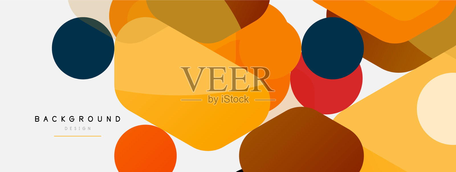 抽象圆的几何形状和圆插画图片素材