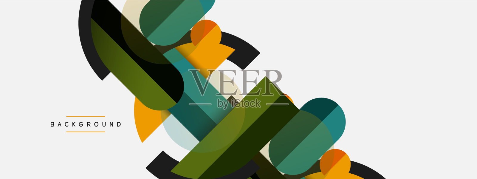 圆的几何形状，线和圆插画图片素材