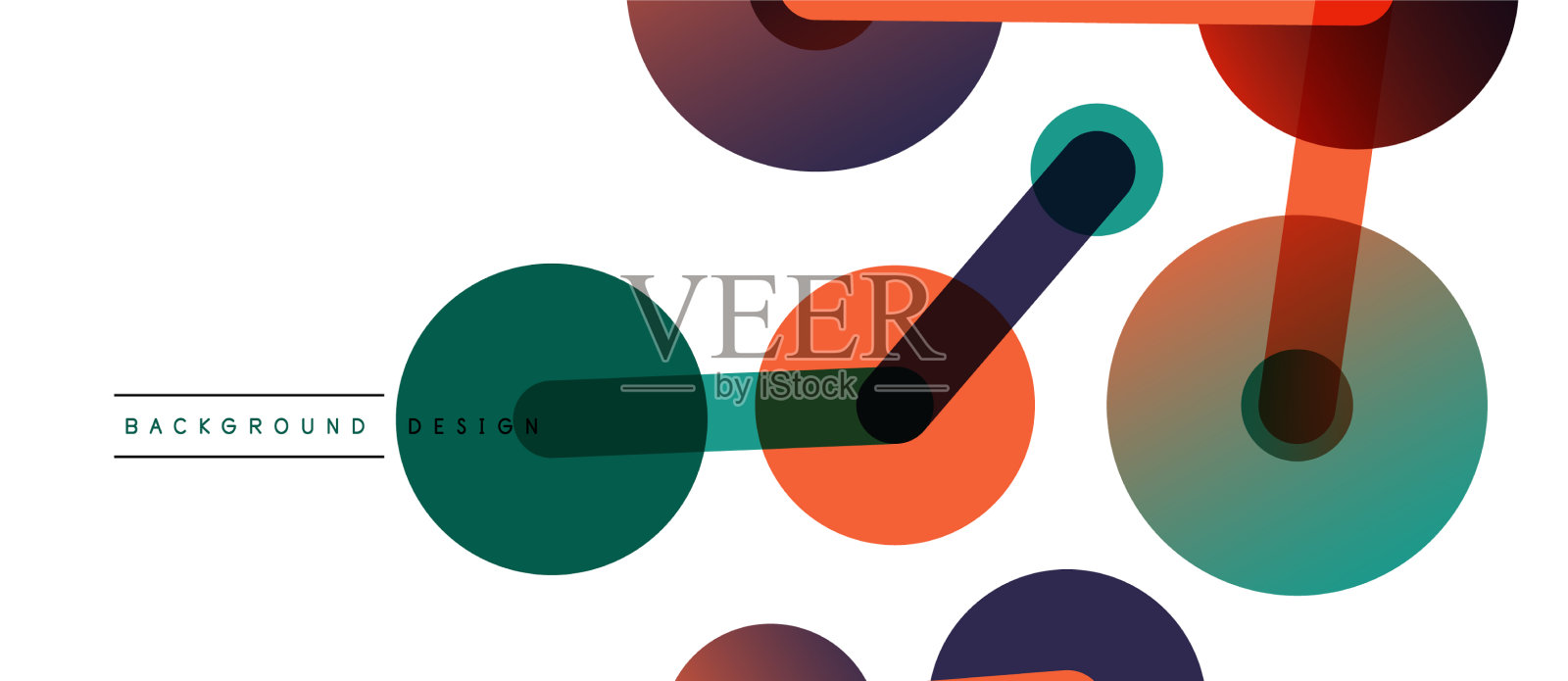 抽象背景的圆点由线连接插画图片素材