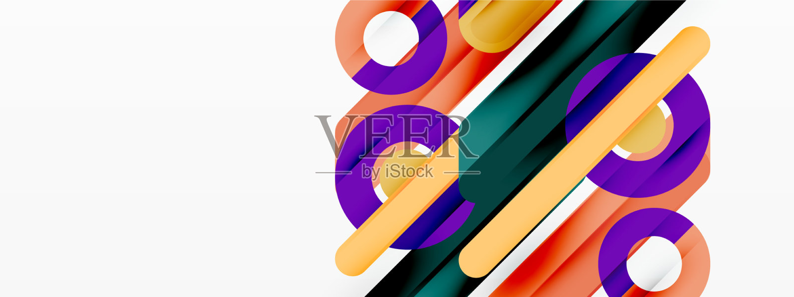 线条几何背景条纹和环插画图片素材