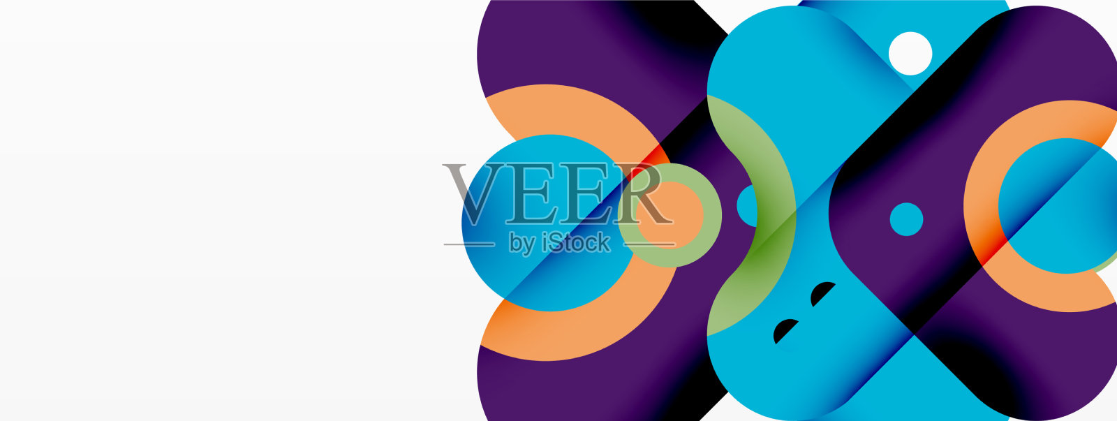 创意几何壁纸最小气泡箭头插画图片素材