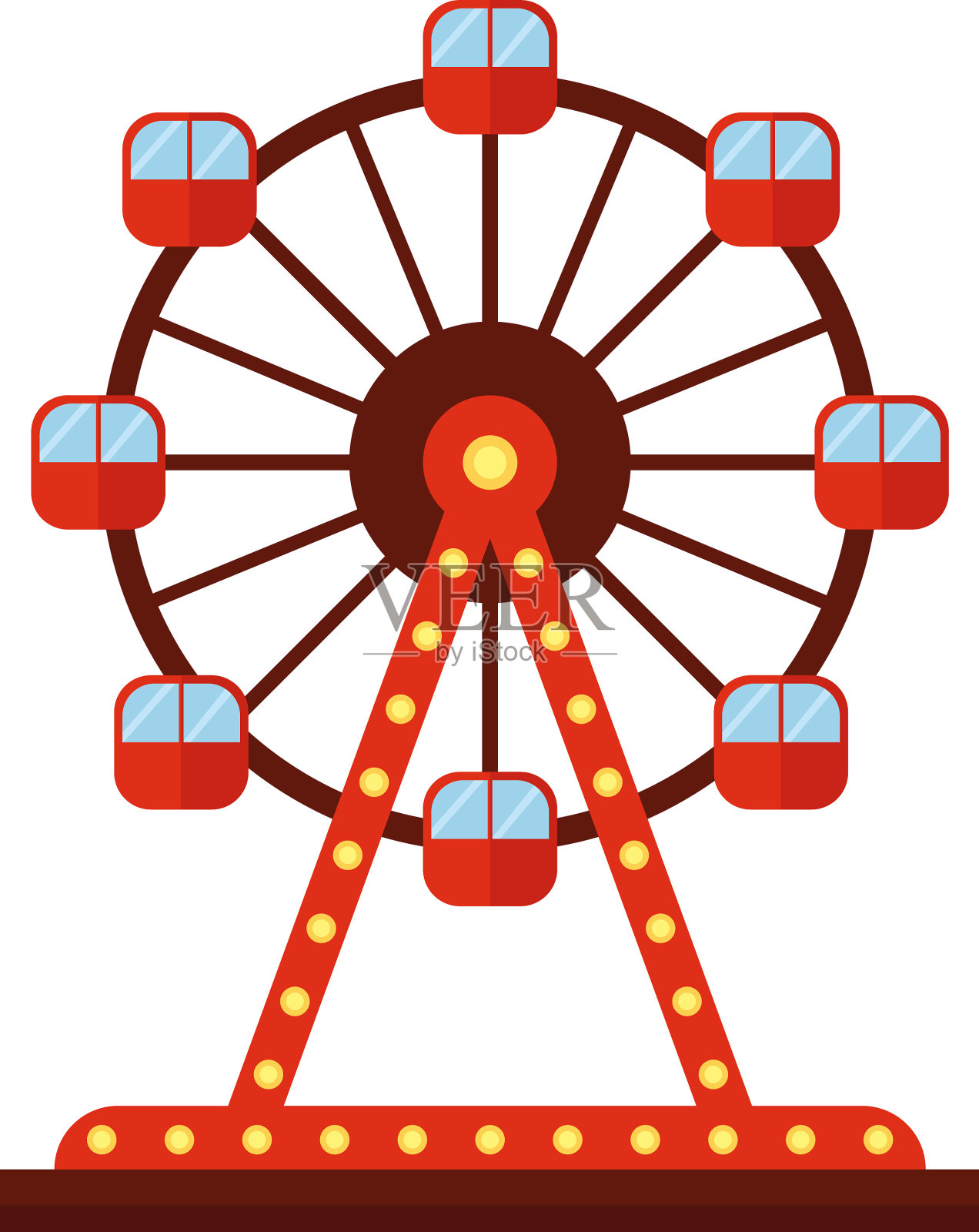 摩天轮设计插画图片素材