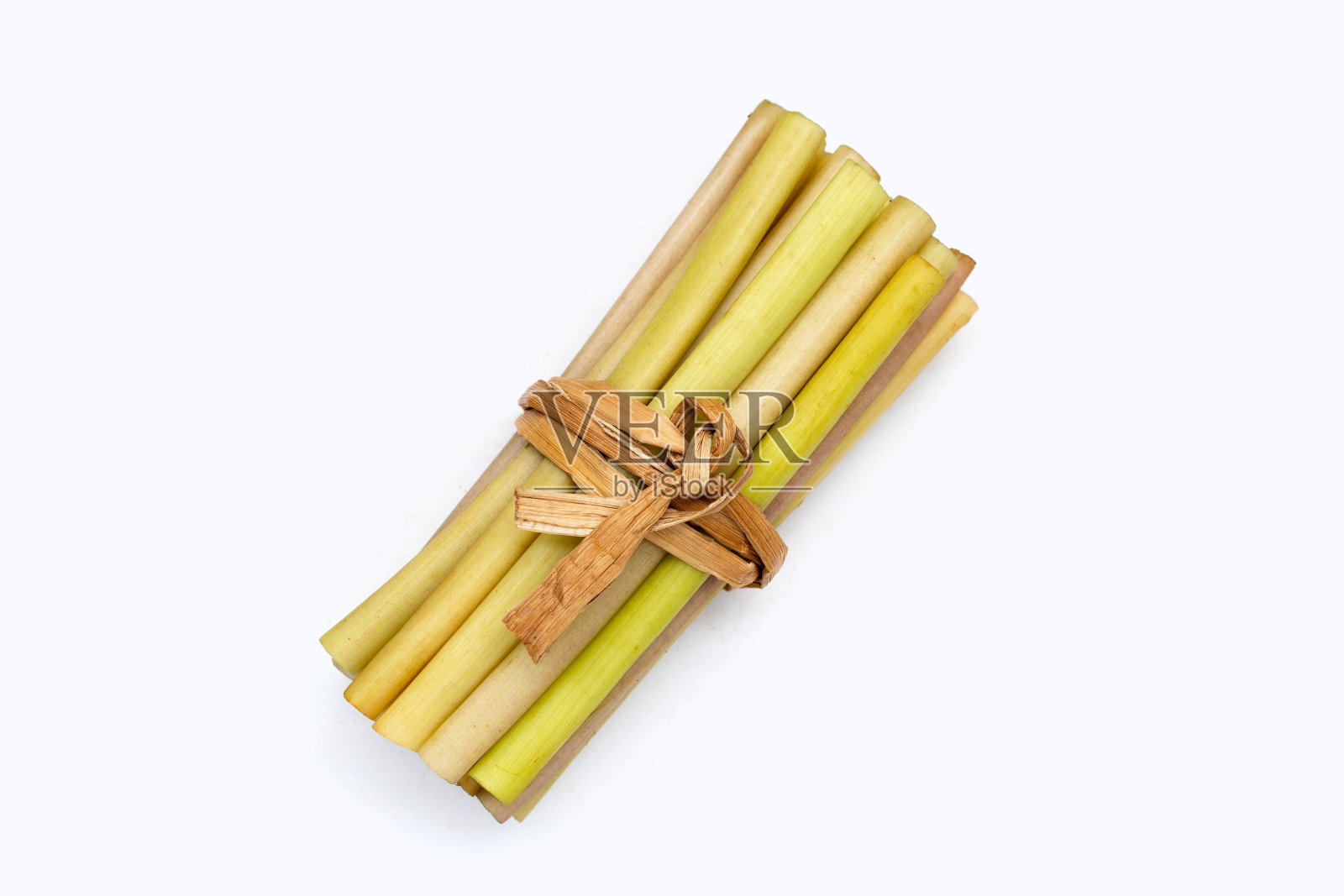 白色背景上的莲花茎。照片摄影图片