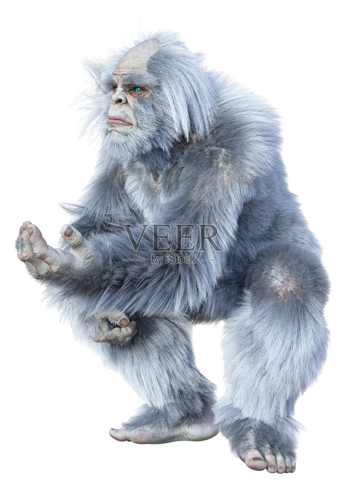 3D渲染白色雪人照片摄影图片