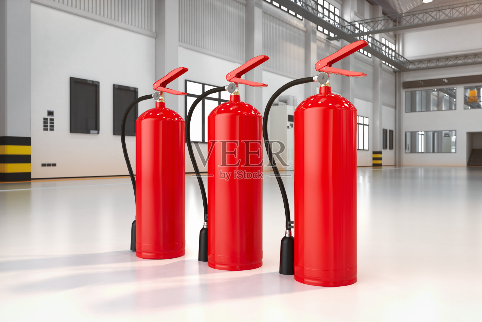 灭火器在工厂照片摄影图片