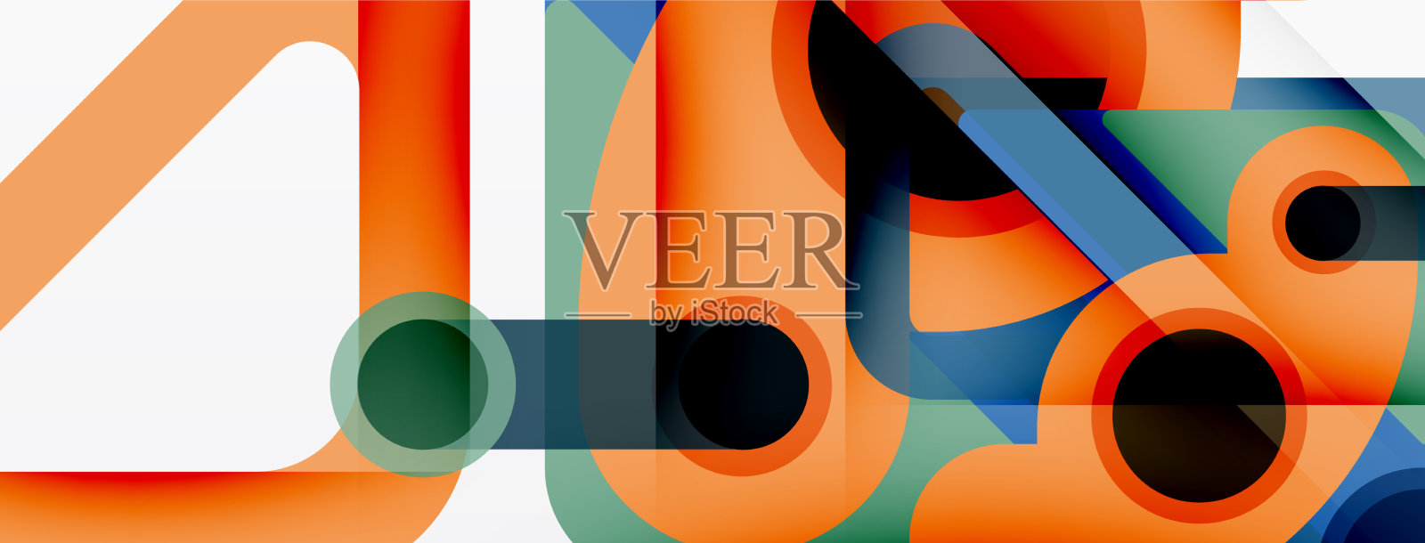 几何基本线圆抽象插画图片素材