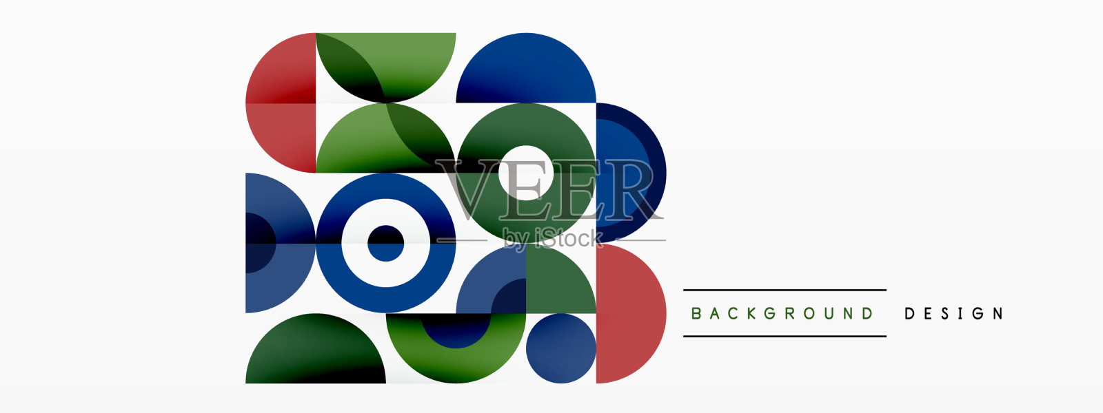 彩色圆圈抽象背景最小插画图片素材