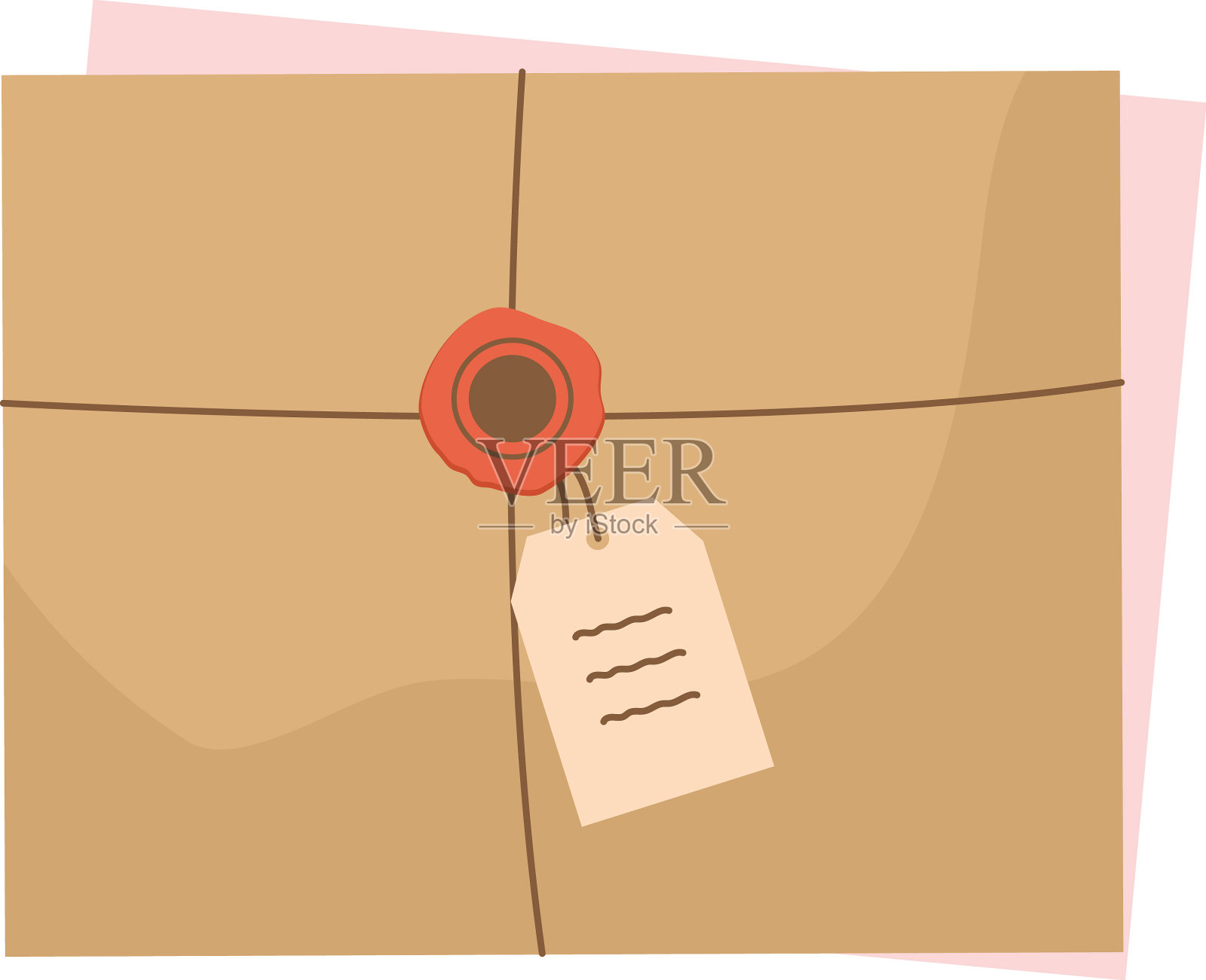 彩色的信的信封插画图片素材