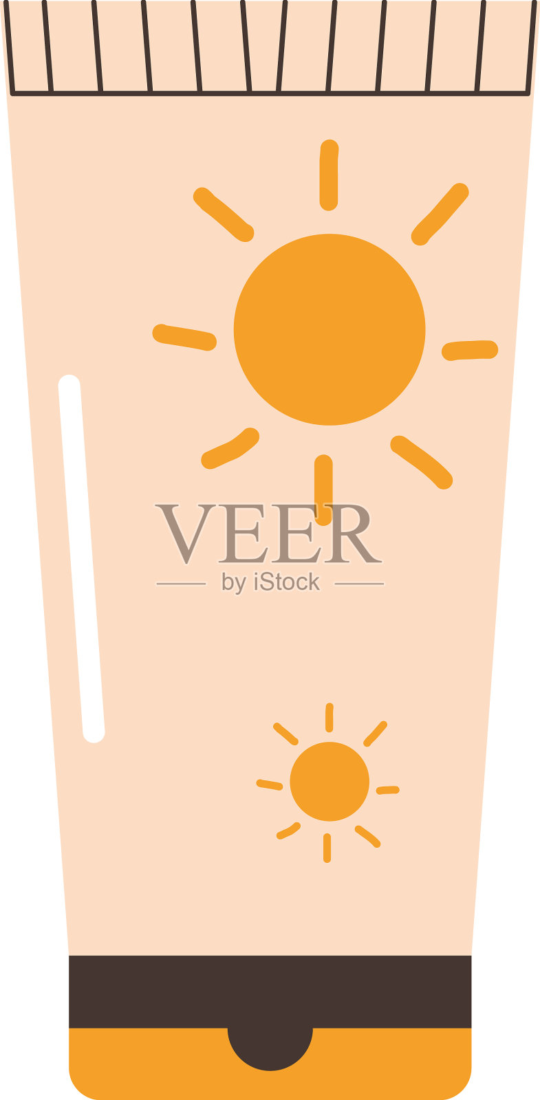 防晒霜管设计插画图片素材