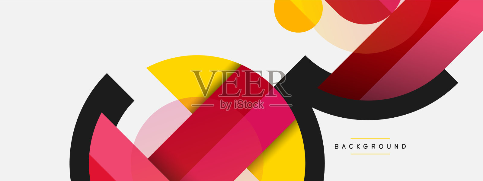 圆的几何形状，线和圆插画图片素材