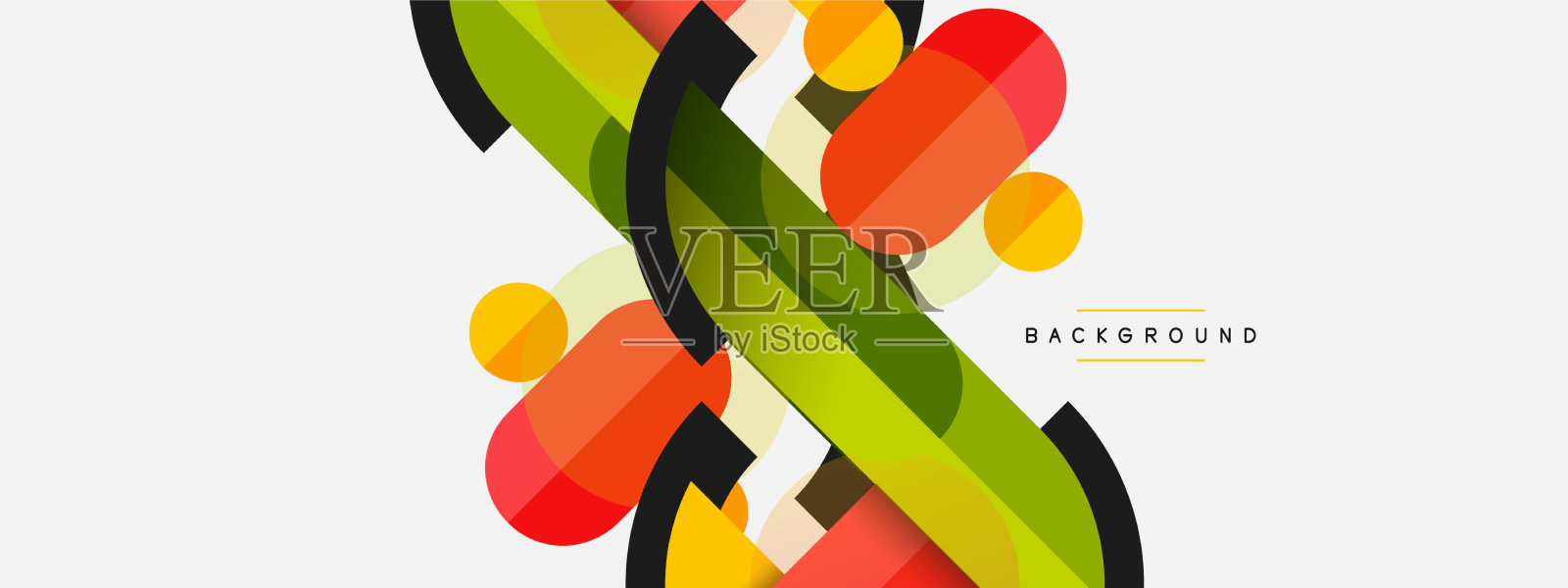 圆的几何形状，线和圆插画图片素材